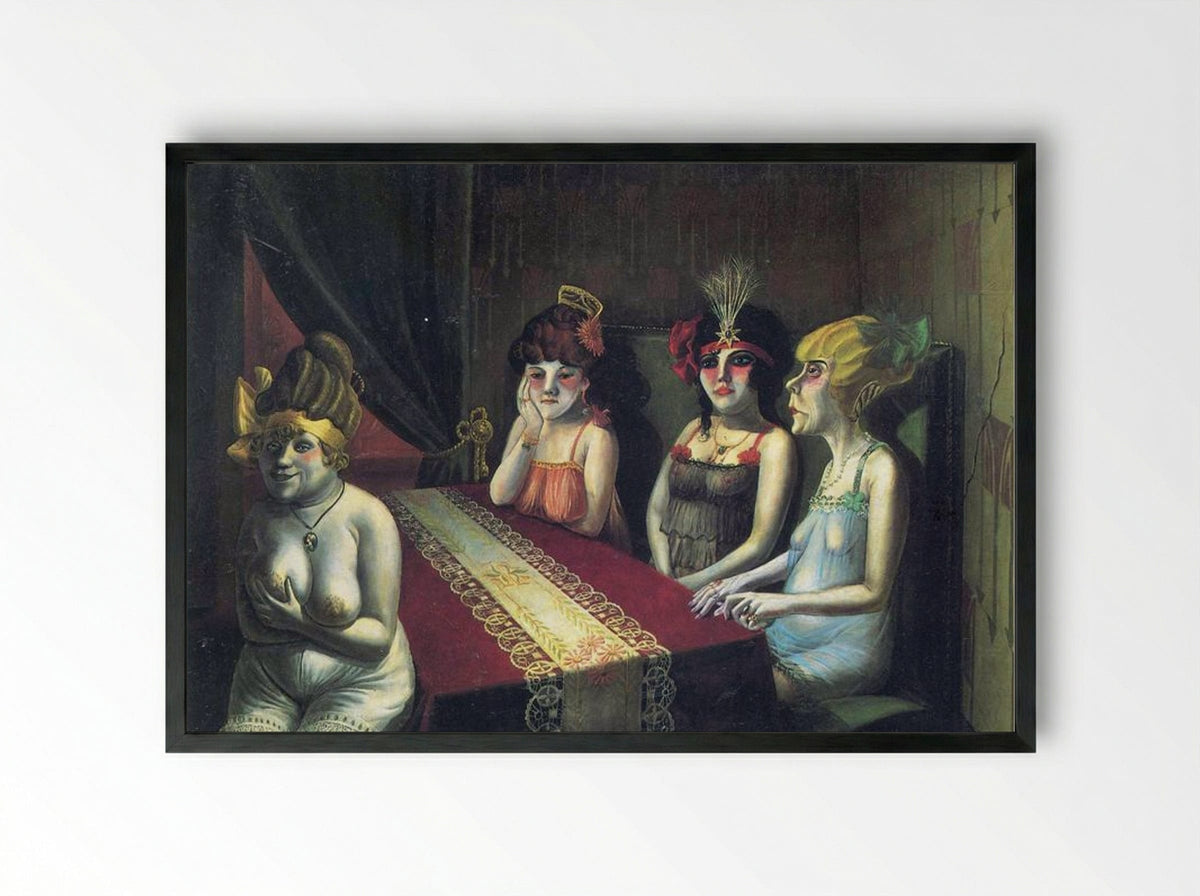 Salon I - Otto Dix - Framed Print Black
