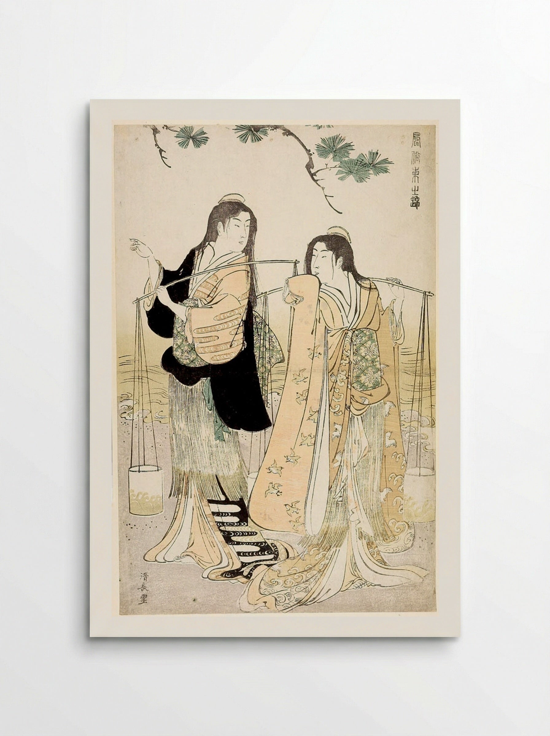Salt-Water Carriers Murasame and Matsukaze - Torii Kiyonaga - Poster