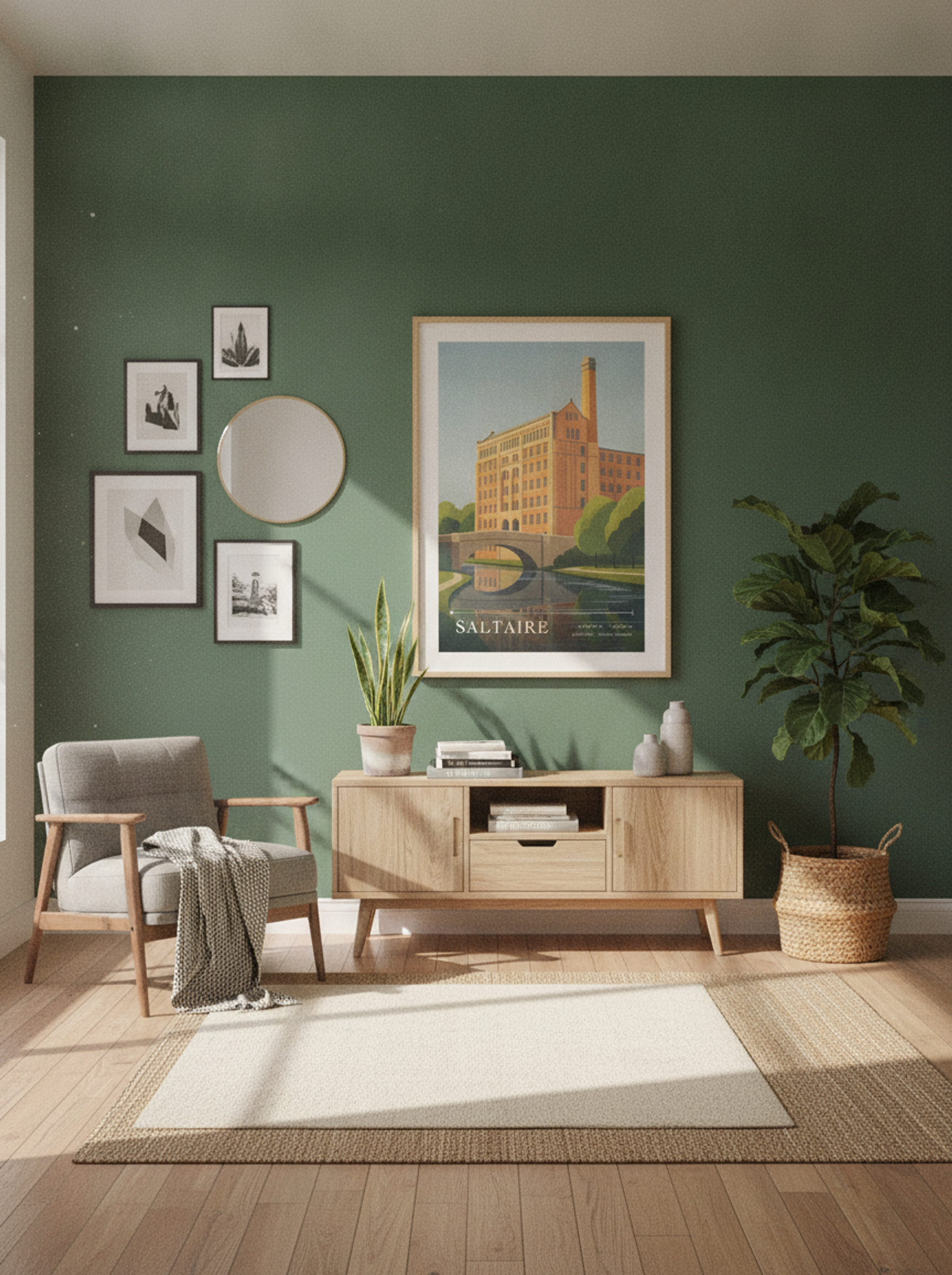 Saltaire Bradford United Kingdom Travel Poster - Lifestyle