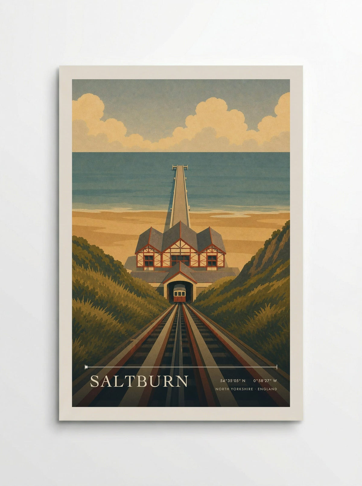 Saltburn Yorkshire Travel Poster - Poster