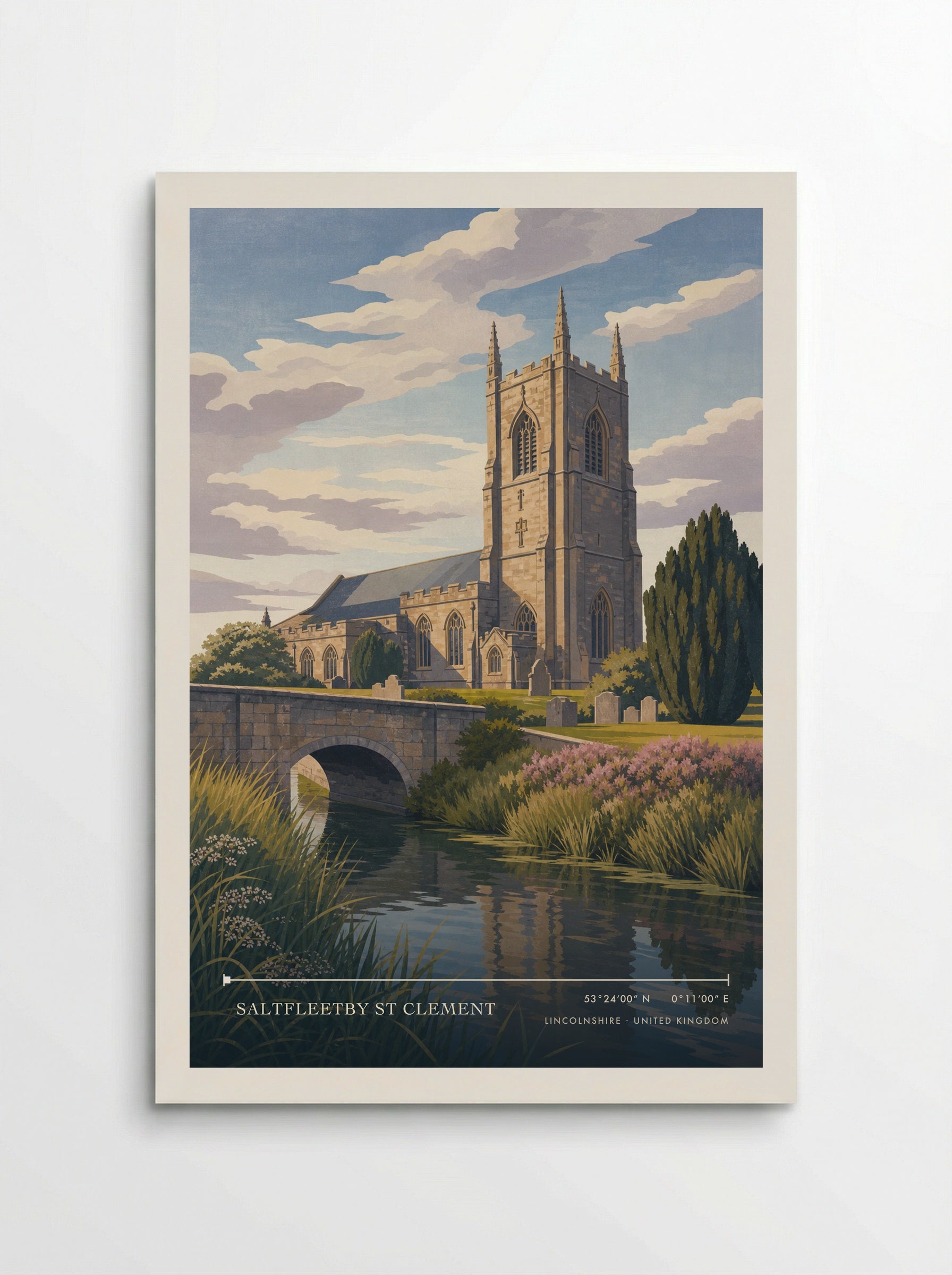 Saltfleetby St Clement Lincolnshire United Kingdom Travel Poster - Poster