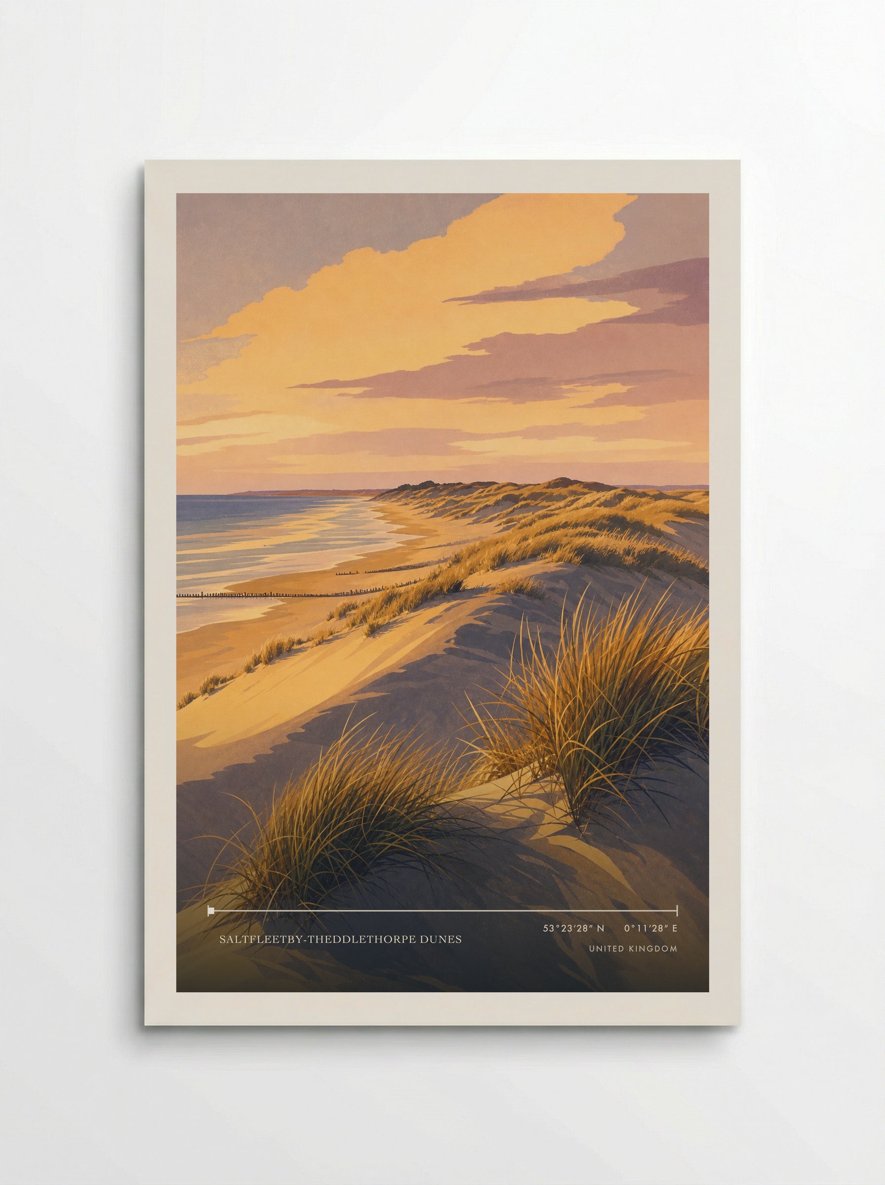 Saltfleetby-Theddlethorpe Dunes United Kingdom Travel Poster - Poster