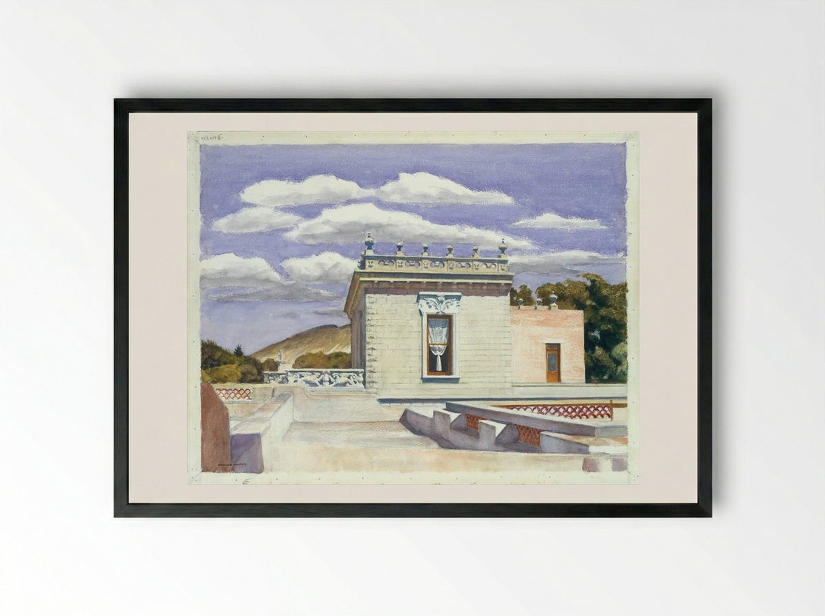 Saltillo Mansion - Edward Hopper - Framed Print Black