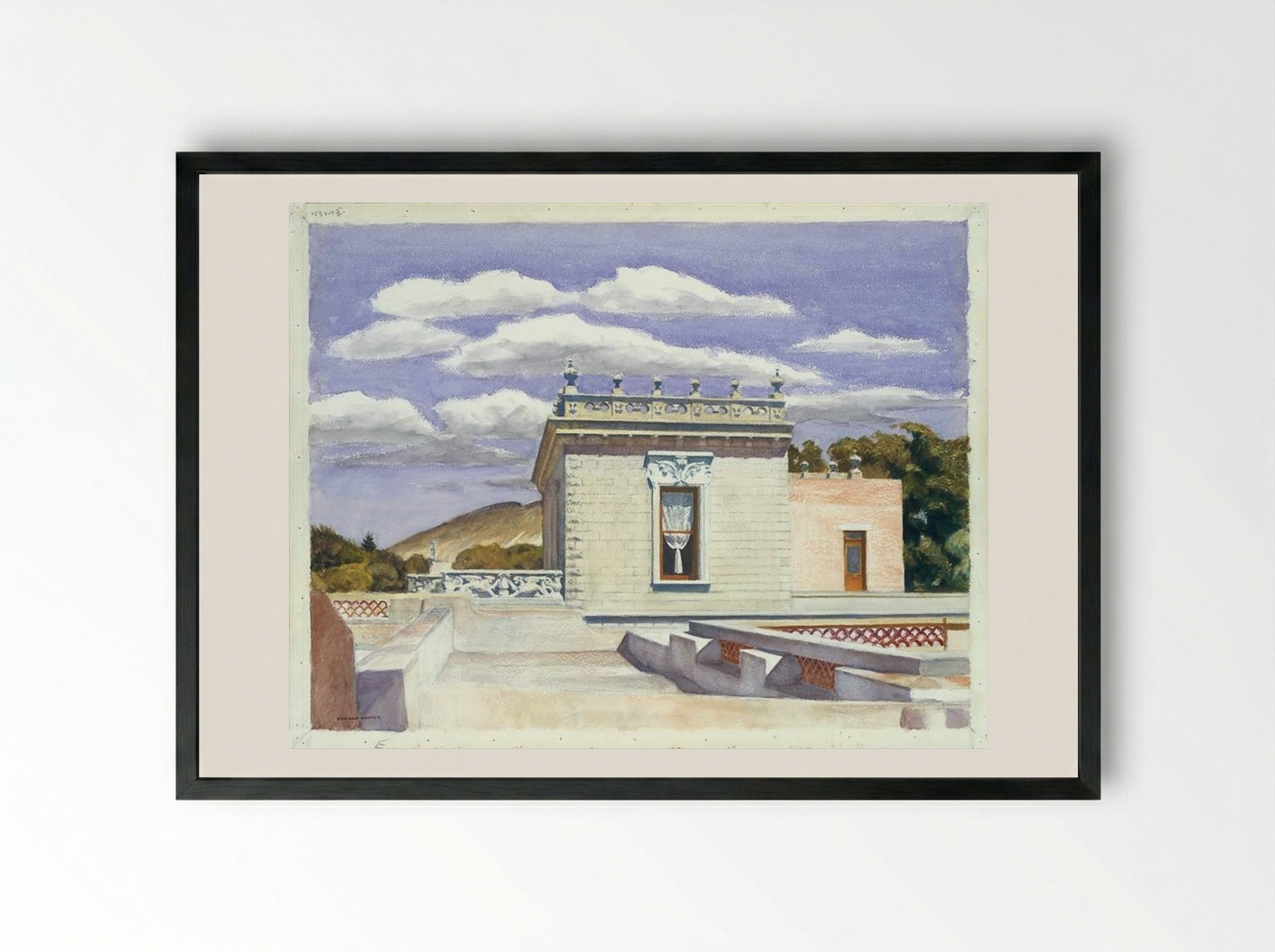 Saltillo Mansion - Edward Hopper - Framed Print Black