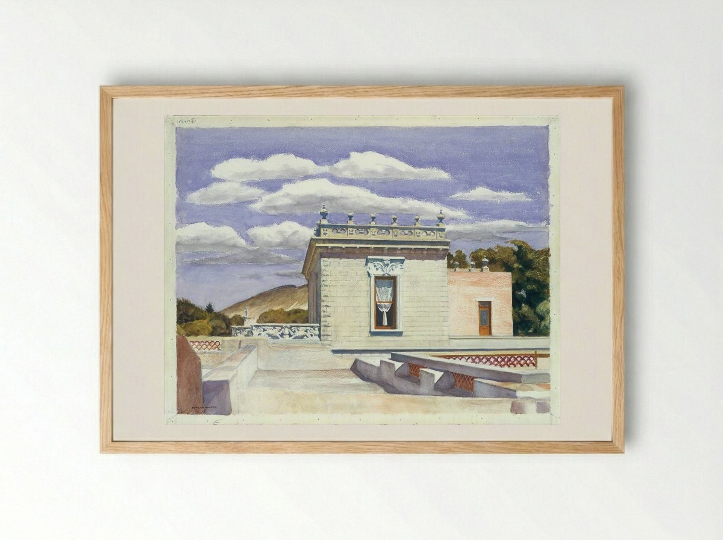 Saltillo Mansion - Edward Hopper - Framed Print Wood