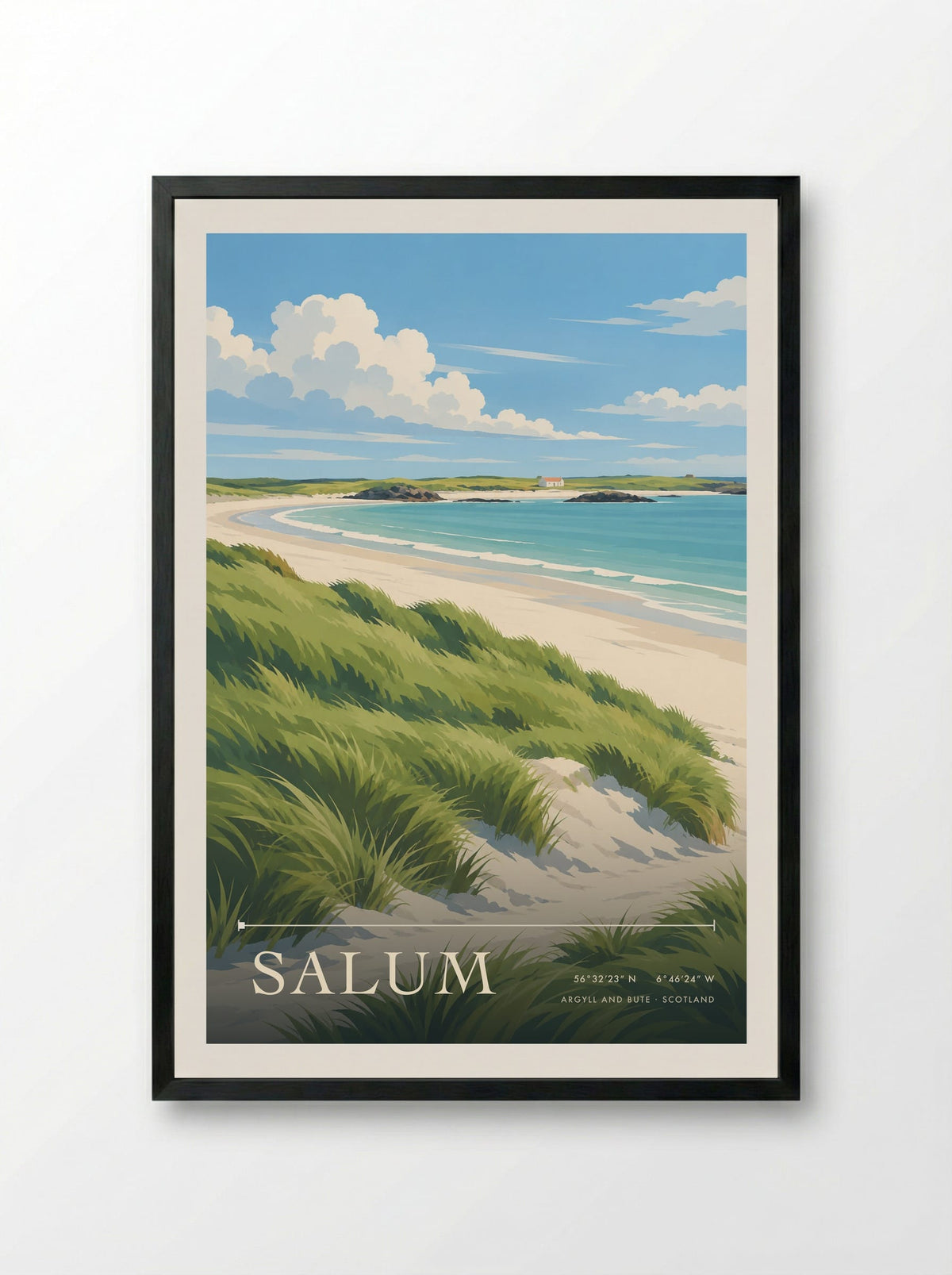 Salum, Argyll and Bute | Travel Poster - Framed Print Black