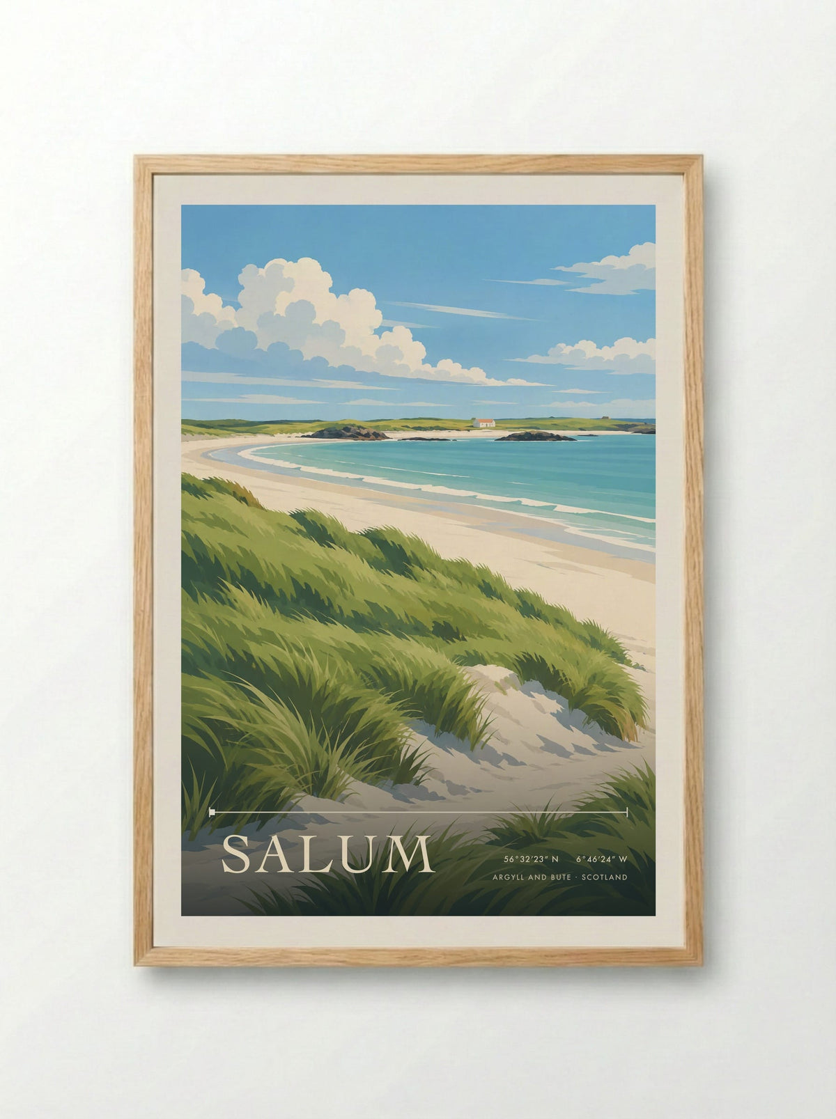 Salum, Argyll and Bute | Travel Poster - Framed Print Wood