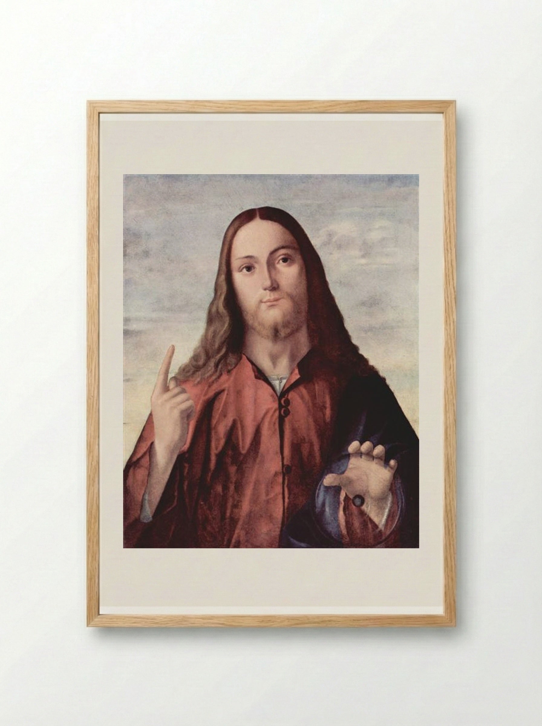 Salvator Mundi - Vittore Carpaccio - Framed Print Wood