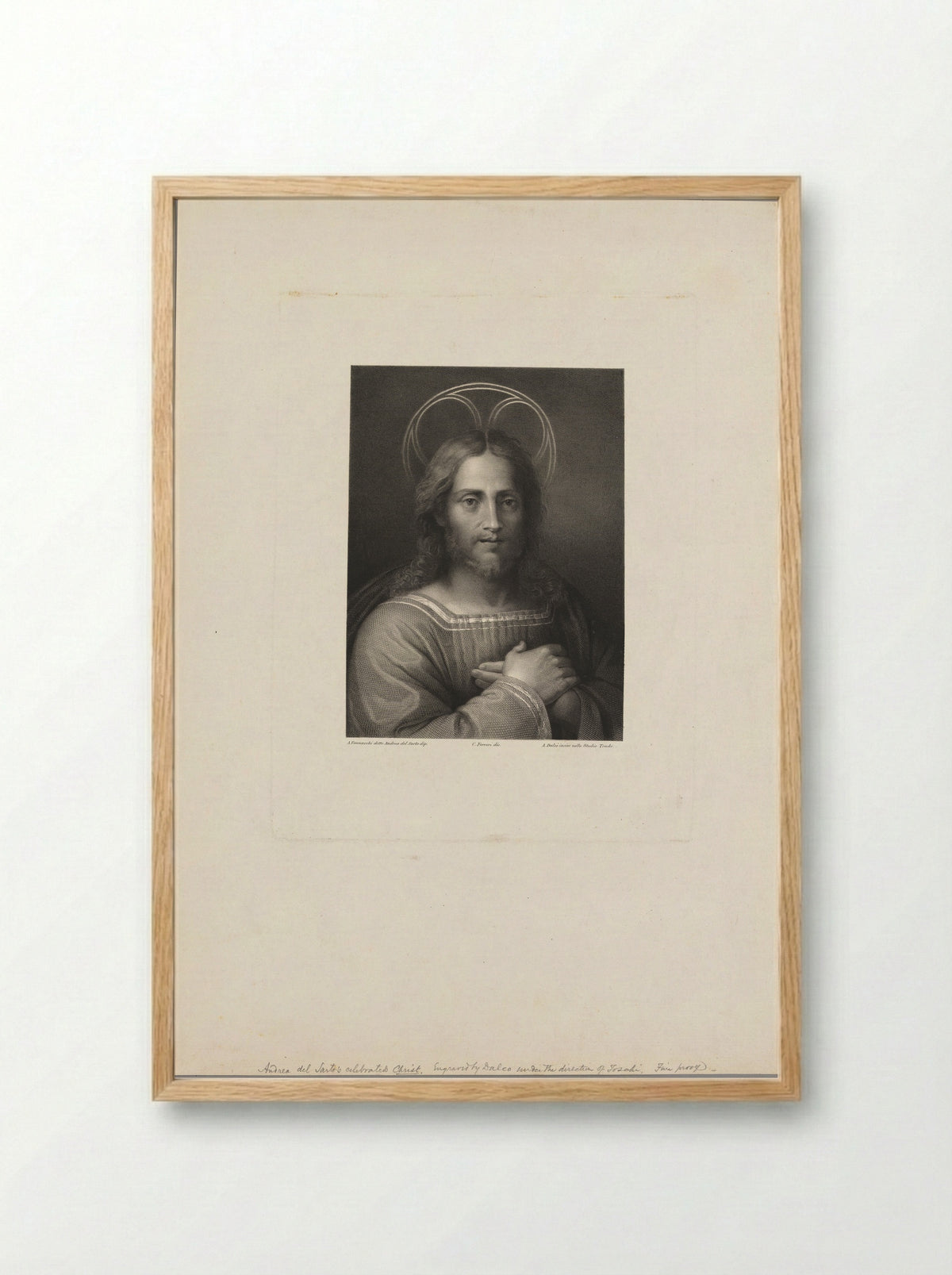 Salvator Mundi - Antonio Dalcò - Framed Print Wood