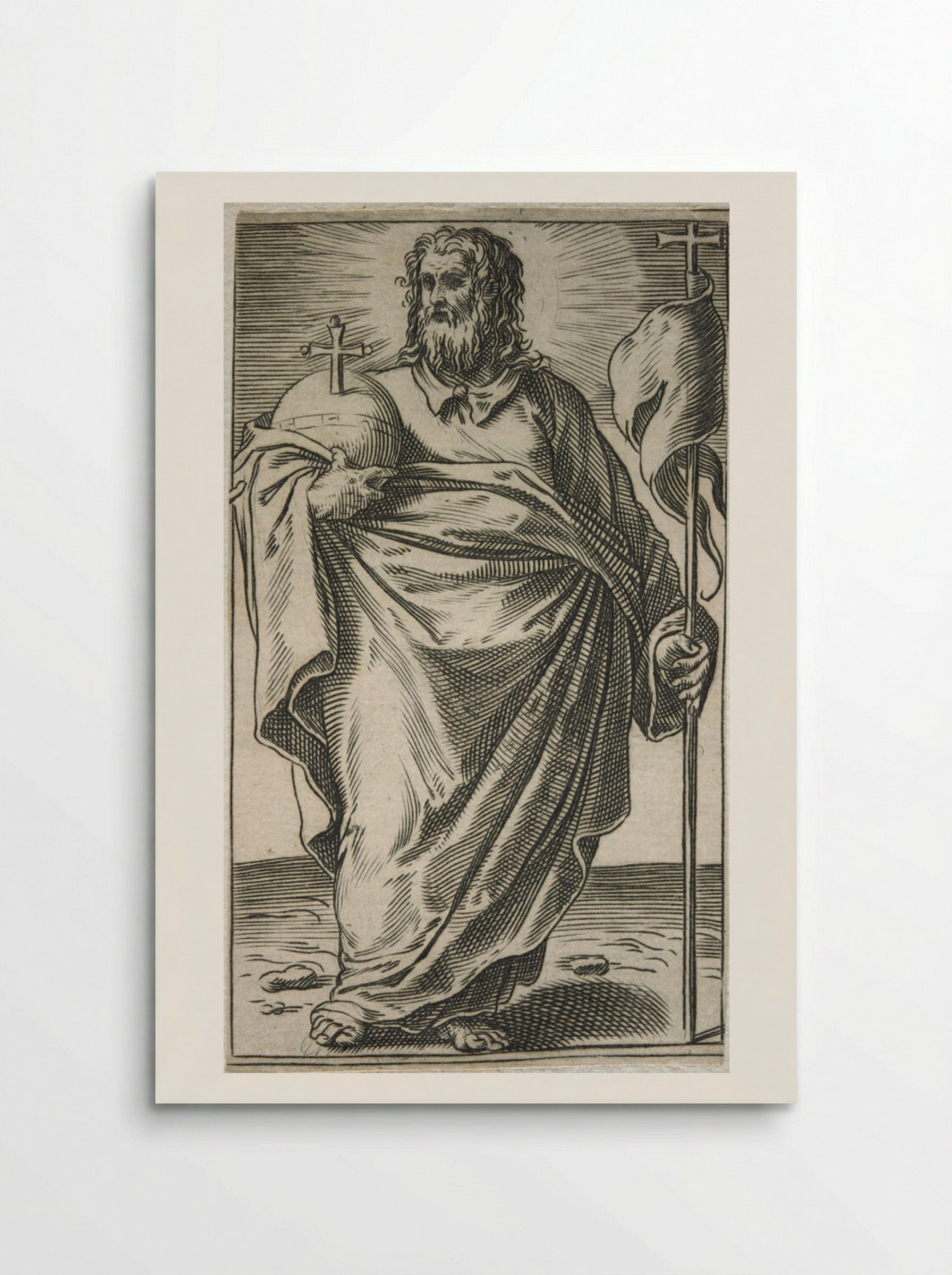 Salvator Mundi - Agostino Carracci - Poster