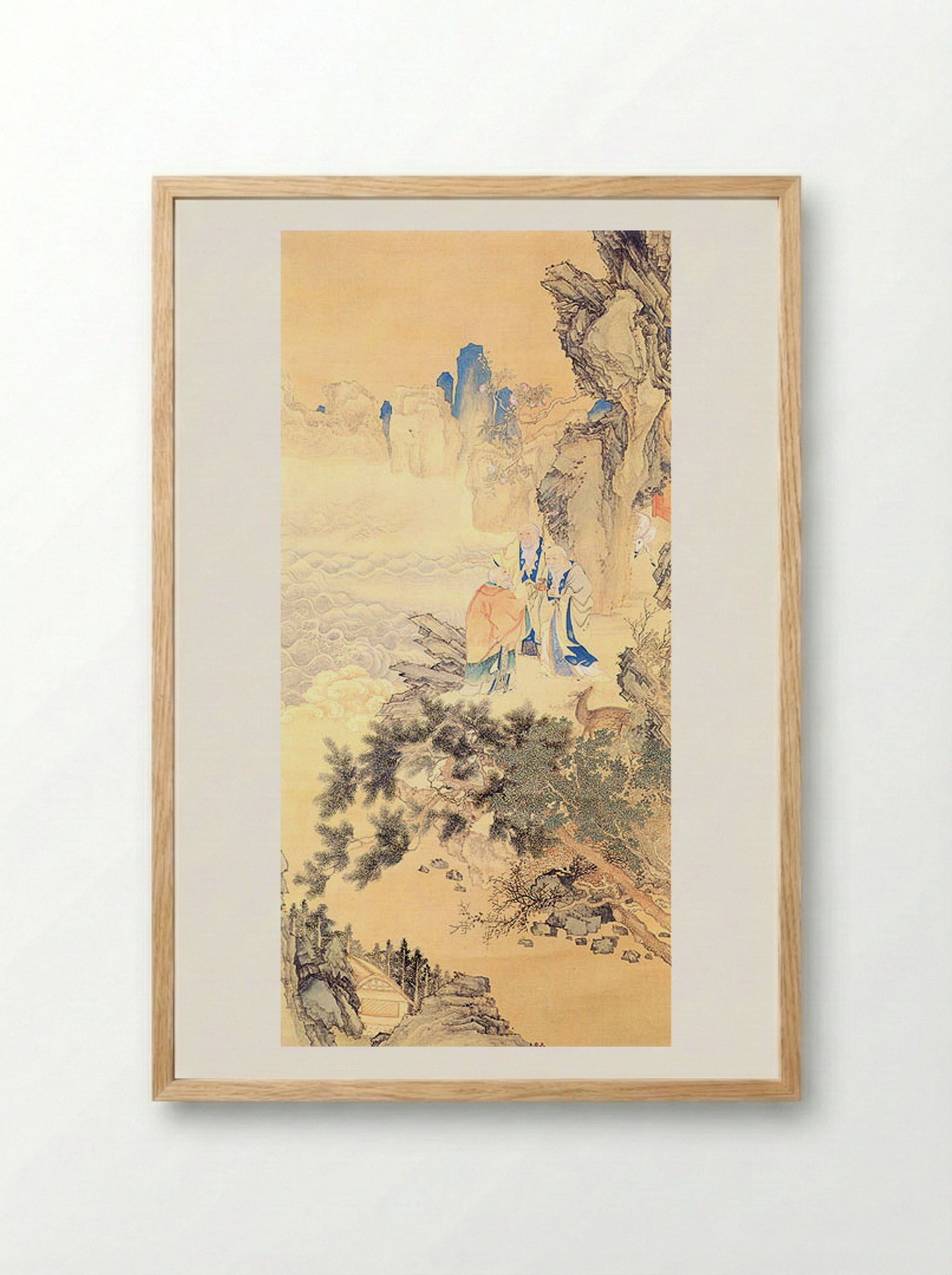 Samin munnyeondo (Three Scholars Asking the Way) - Owon - Framed Print Wood