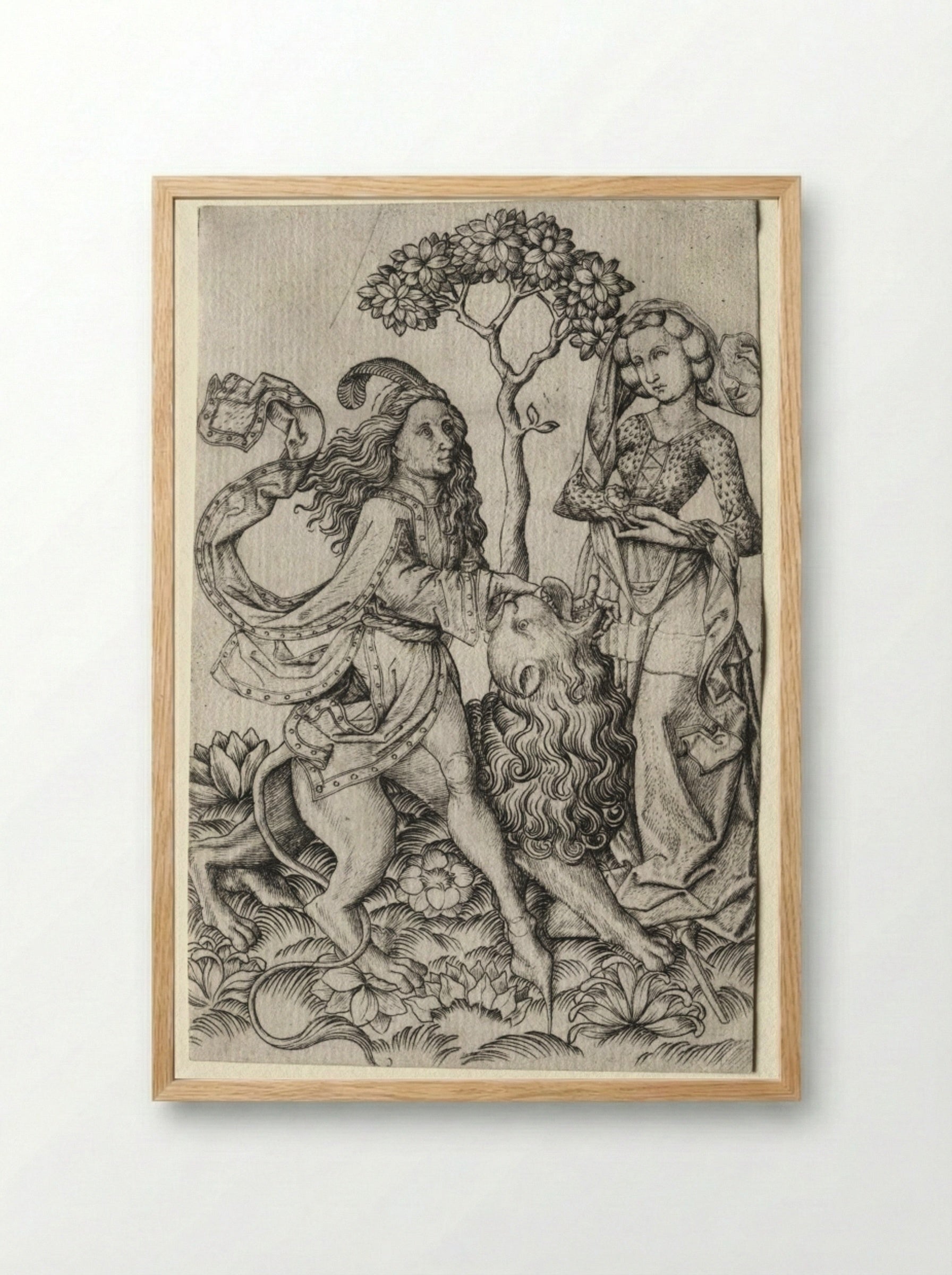 Samson Rending the Lion - Master ES - Framed Print Wood