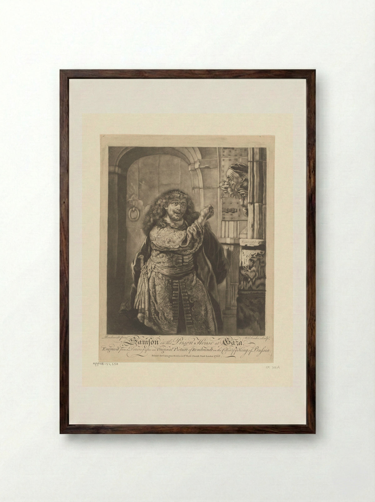 Samson Threatening His Father-in-Law - William Leader - Framed Print Dark Wood
