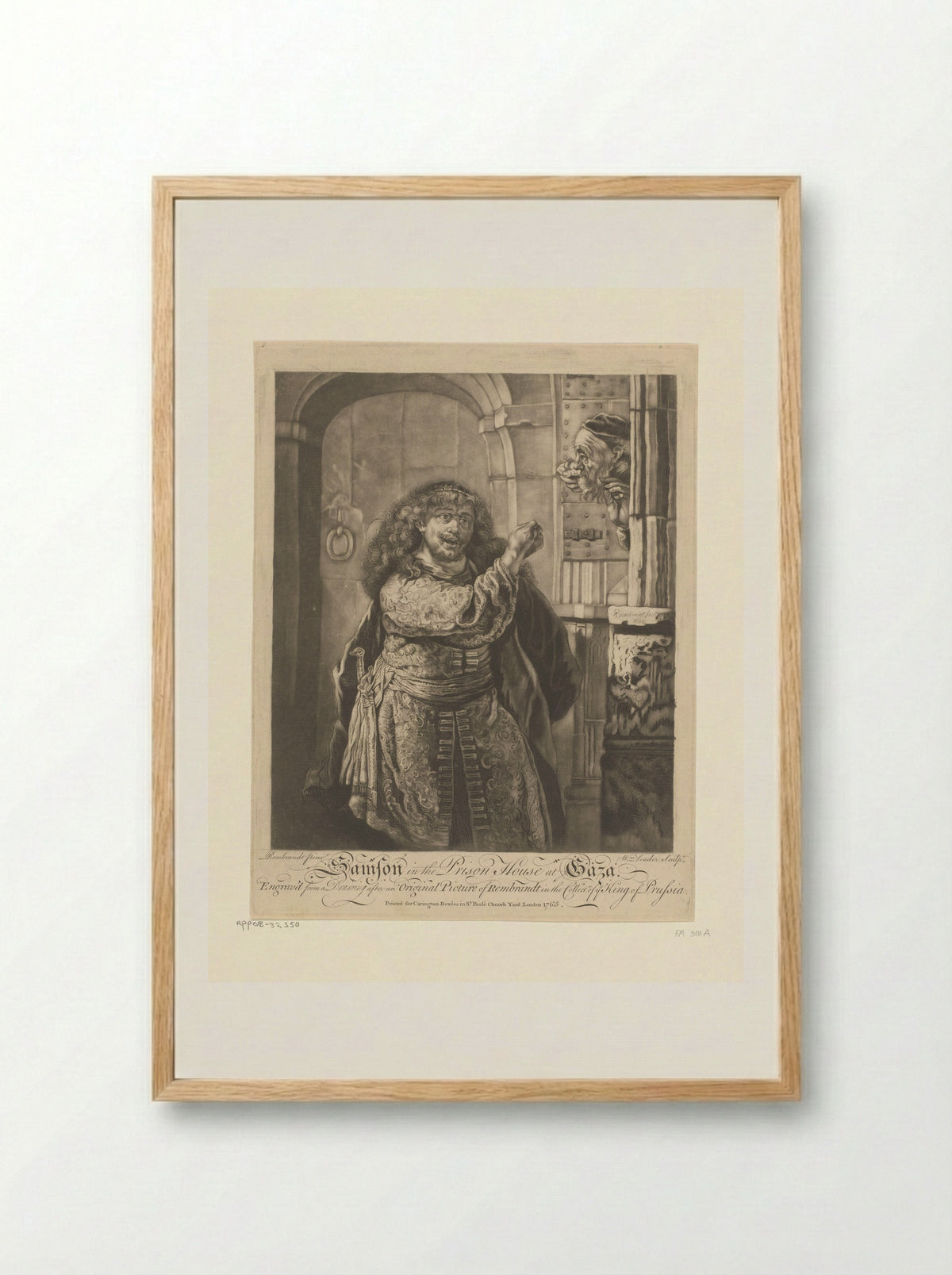Samson Threatening His Father-in-Law - William Leader - Framed Print Wood