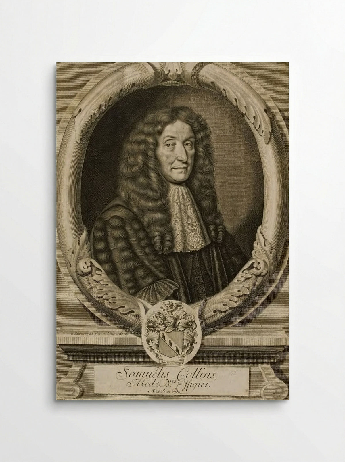 Samuel Collins - William Faithorne the Elder - Poster