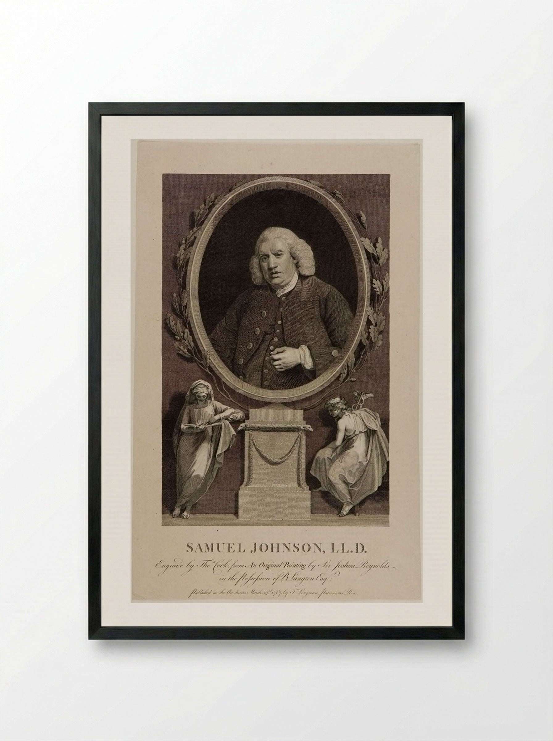 Samuel Johnson, LL.D. - Thomas Cook - Framed Print Black