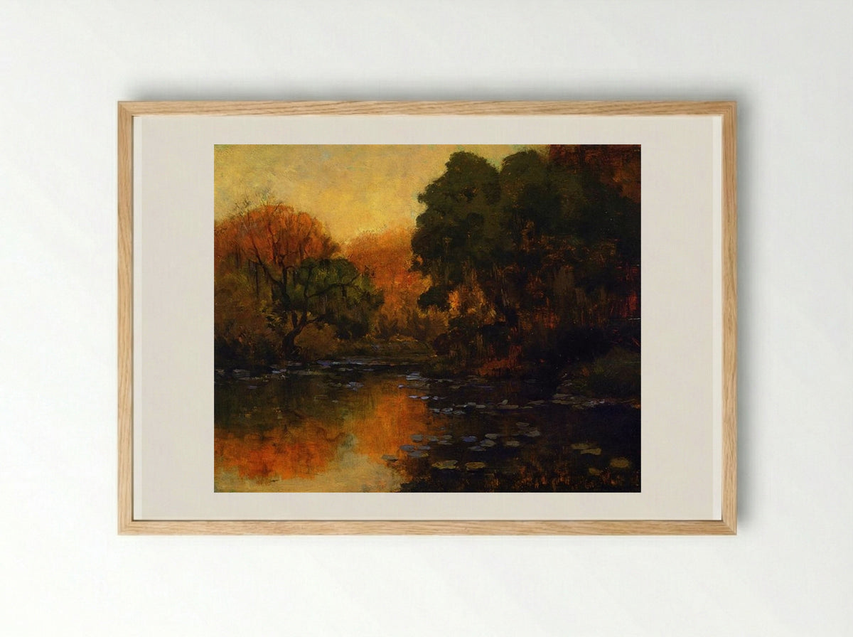 San Antonio River - Robert Julian Onderdonk - Framed Print Wood