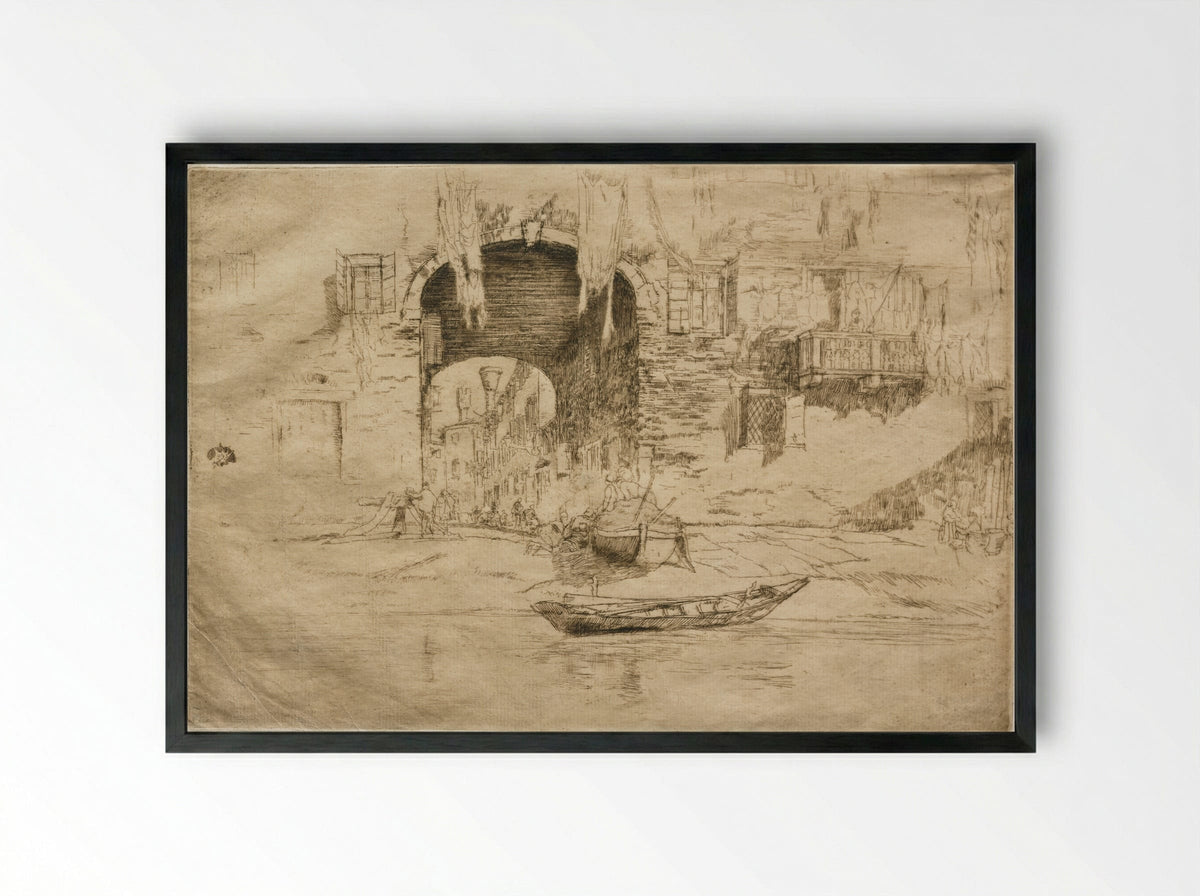 San Biagio - James McNeill Whistler - Framed Print Black