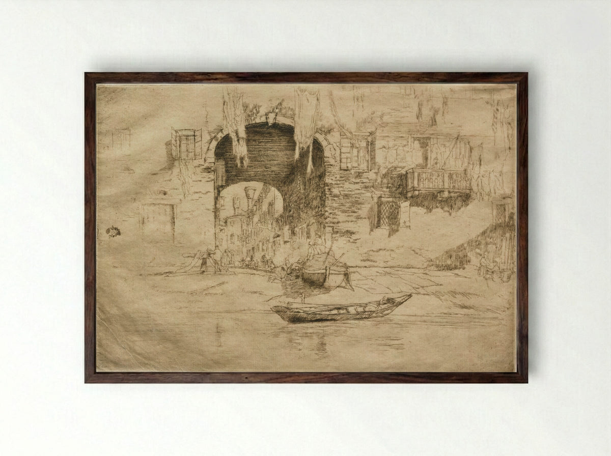 San Biagio - James McNeill Whistler - Framed Print Dark Wood