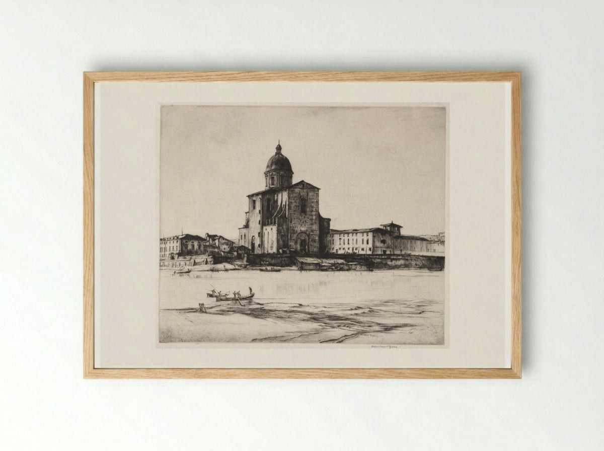 San Frediano in Cestello, Florence - Muirhead Bone - Framed Print Wood