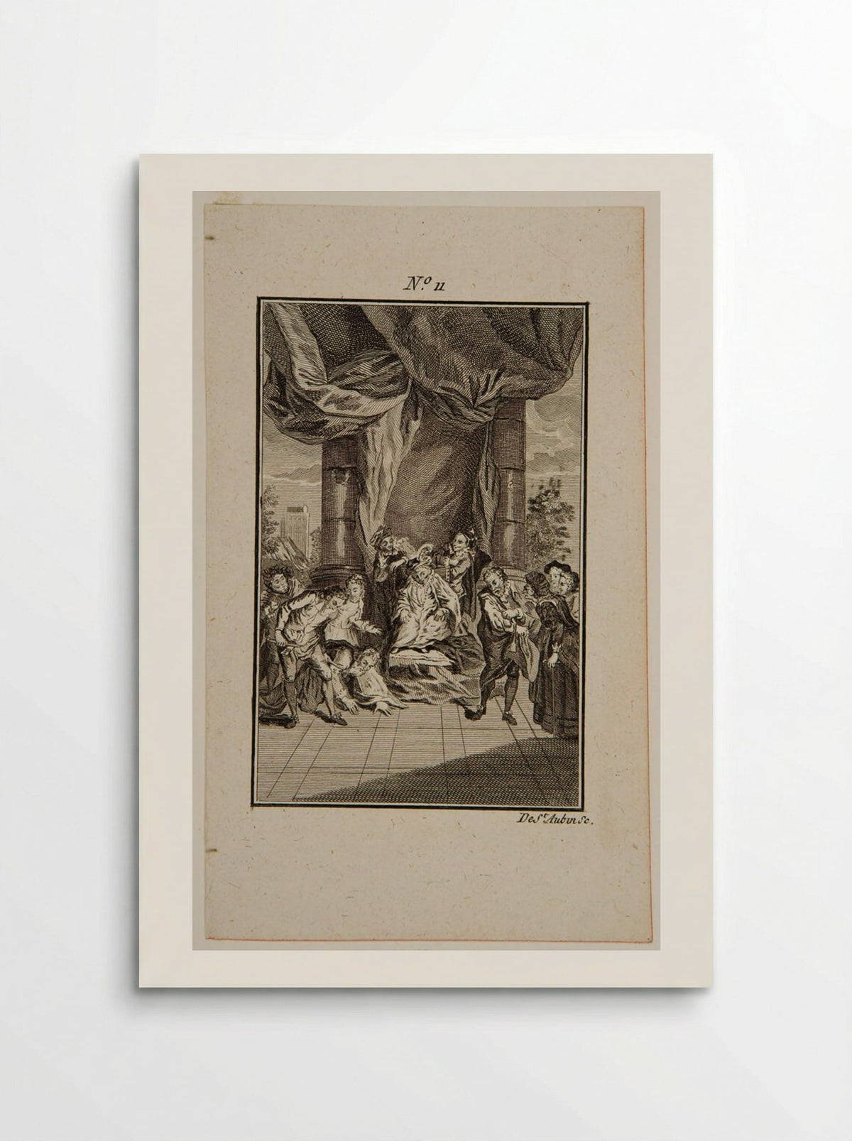 Sancho judges in the Island of Barataria - Augustin de Saint-Aubin - Poster