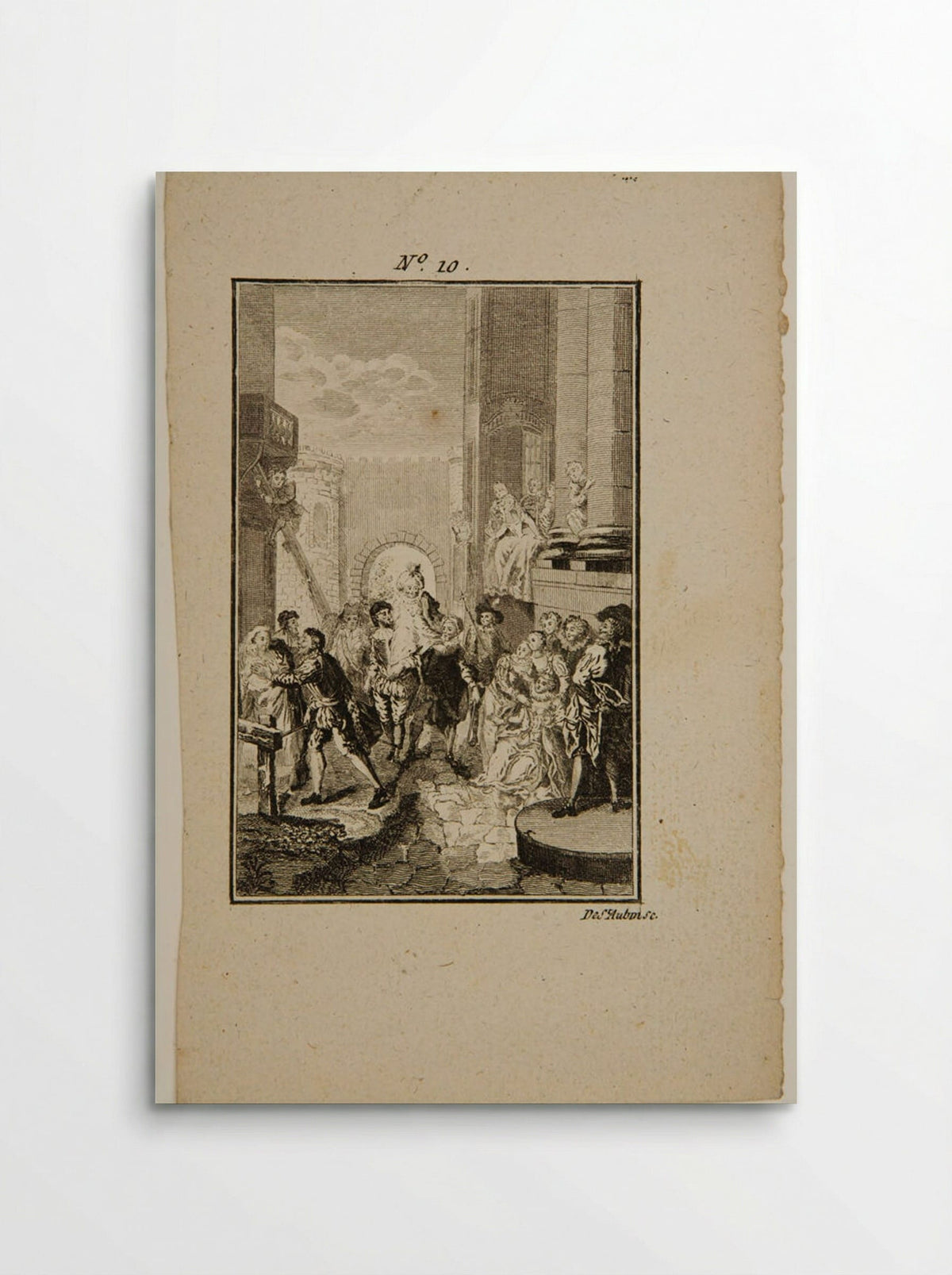 Sancho's Entrance to the Island of Bataria - Augustin de Saint-Aubin - Poster