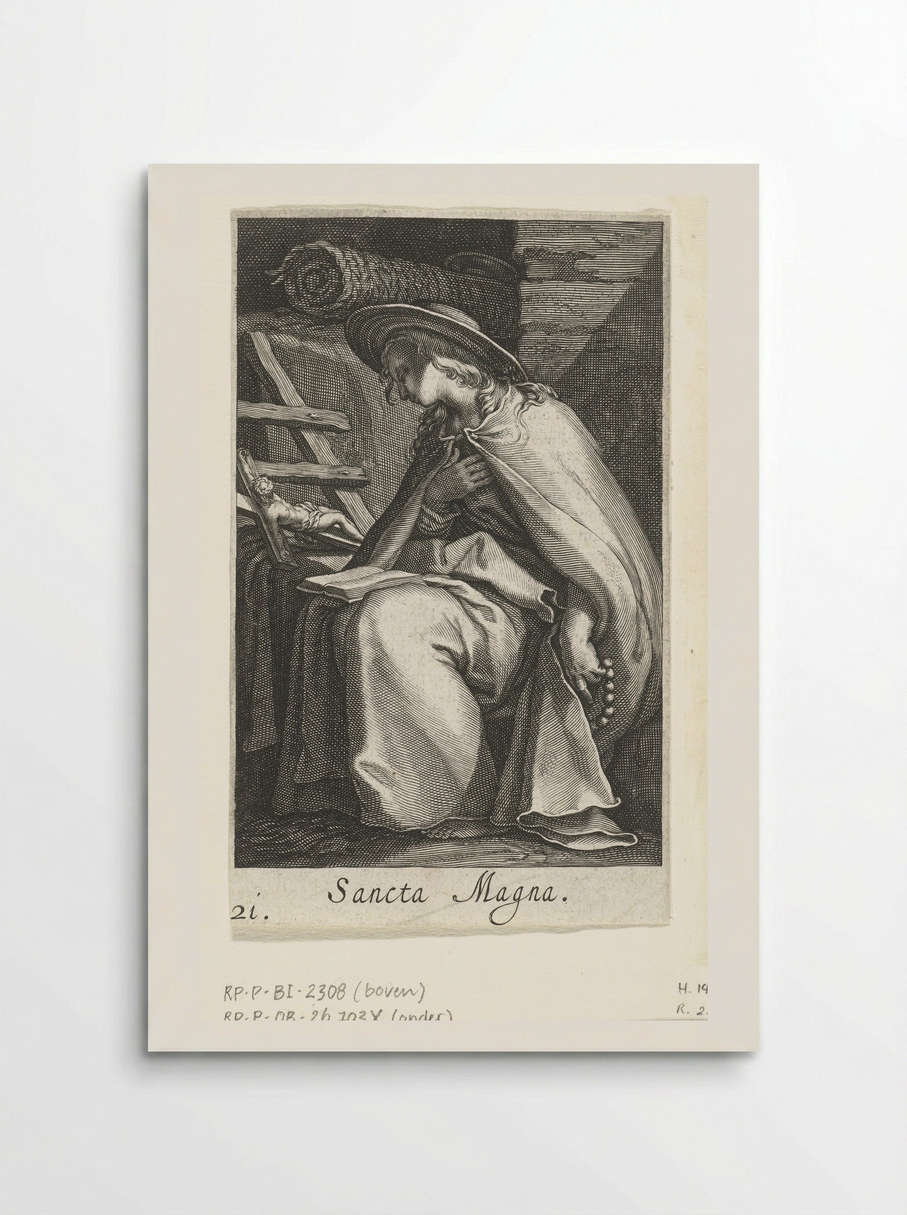 Sancta Magna (Saint Magna as a Hermit) - Boëtius Adamsz. Bolswert - Poster