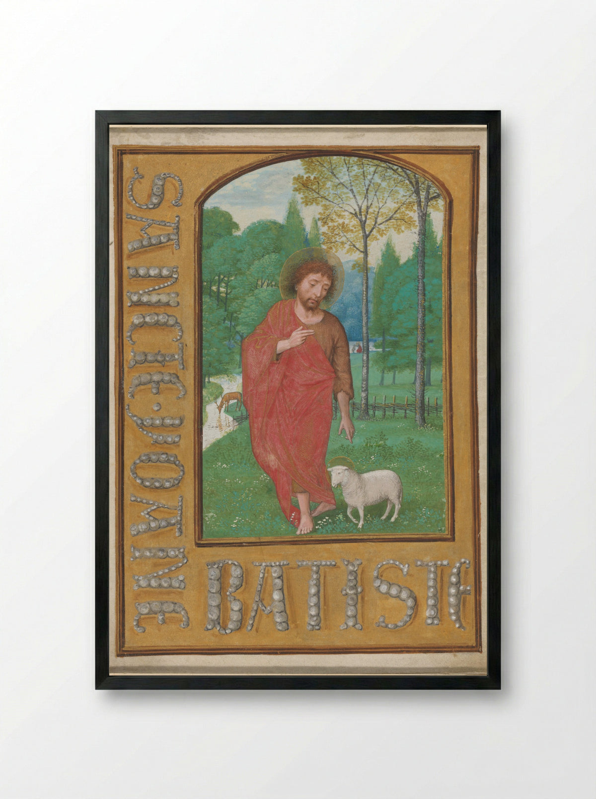 Sancte Joane Batiste - Simon Bening - Framed Print Black