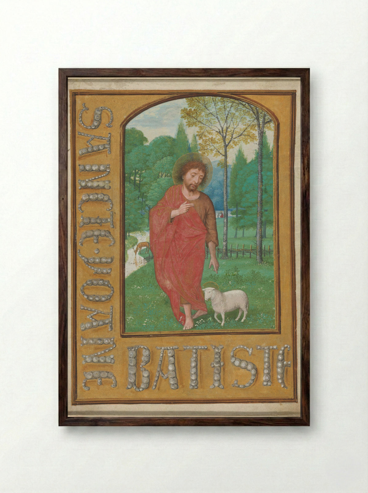 Sancte Joane Batiste - Simon Bening - Framed Print Dark Wood