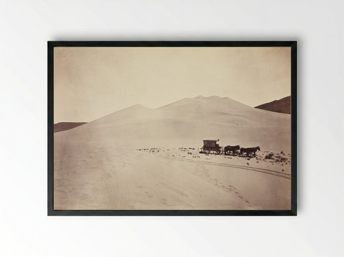 Sand Dunes, Carson Desert, Nevada - Timothy H. O'Sullivan - Framed Print Black