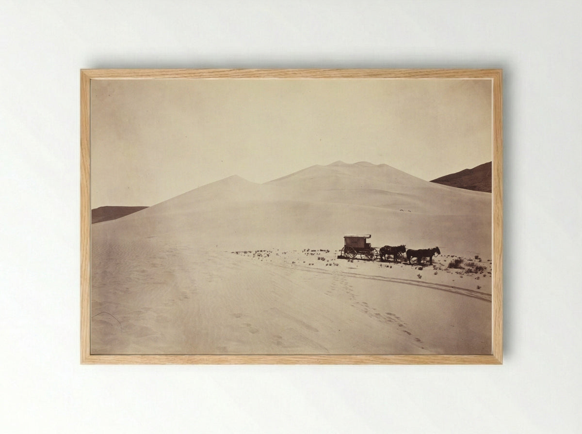 Sand Dunes, Carson Desert, Nevada - Timothy H. O'Sullivan - Framed Print Wood