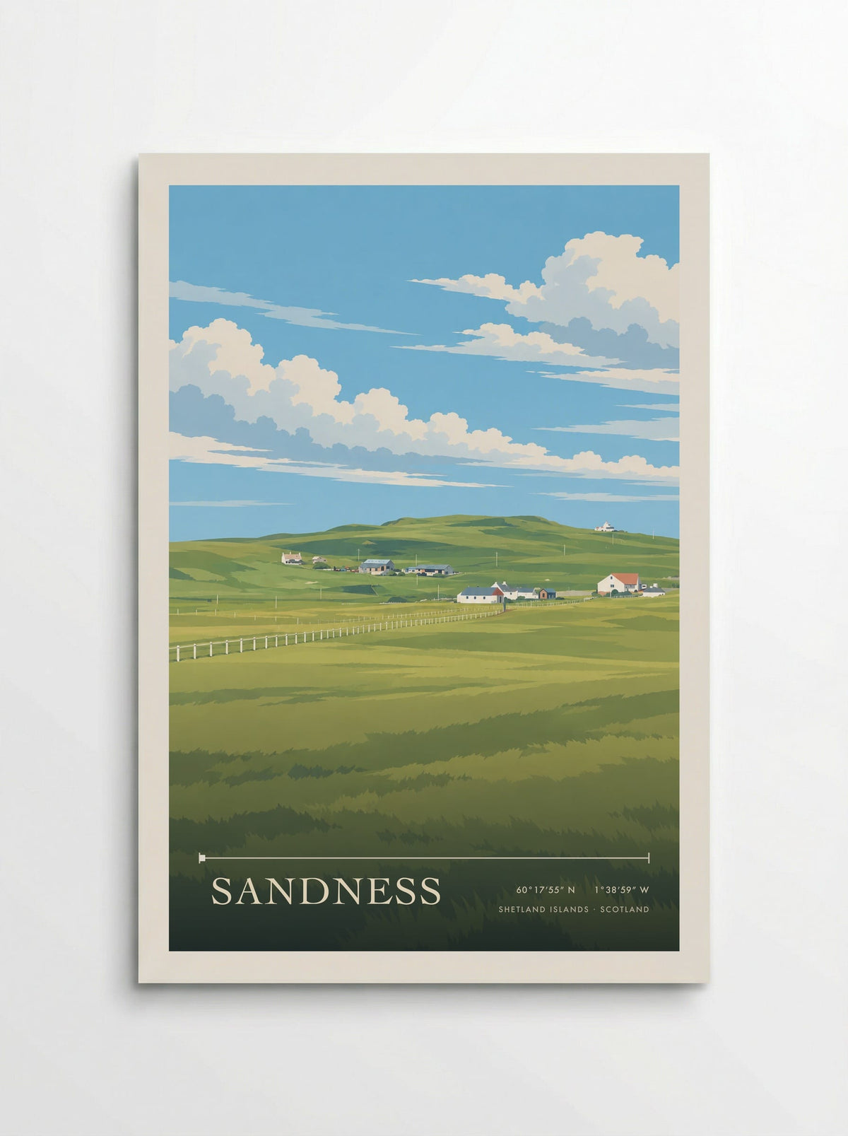 Sandness, Shetland Islands | Travel Poster - Poster