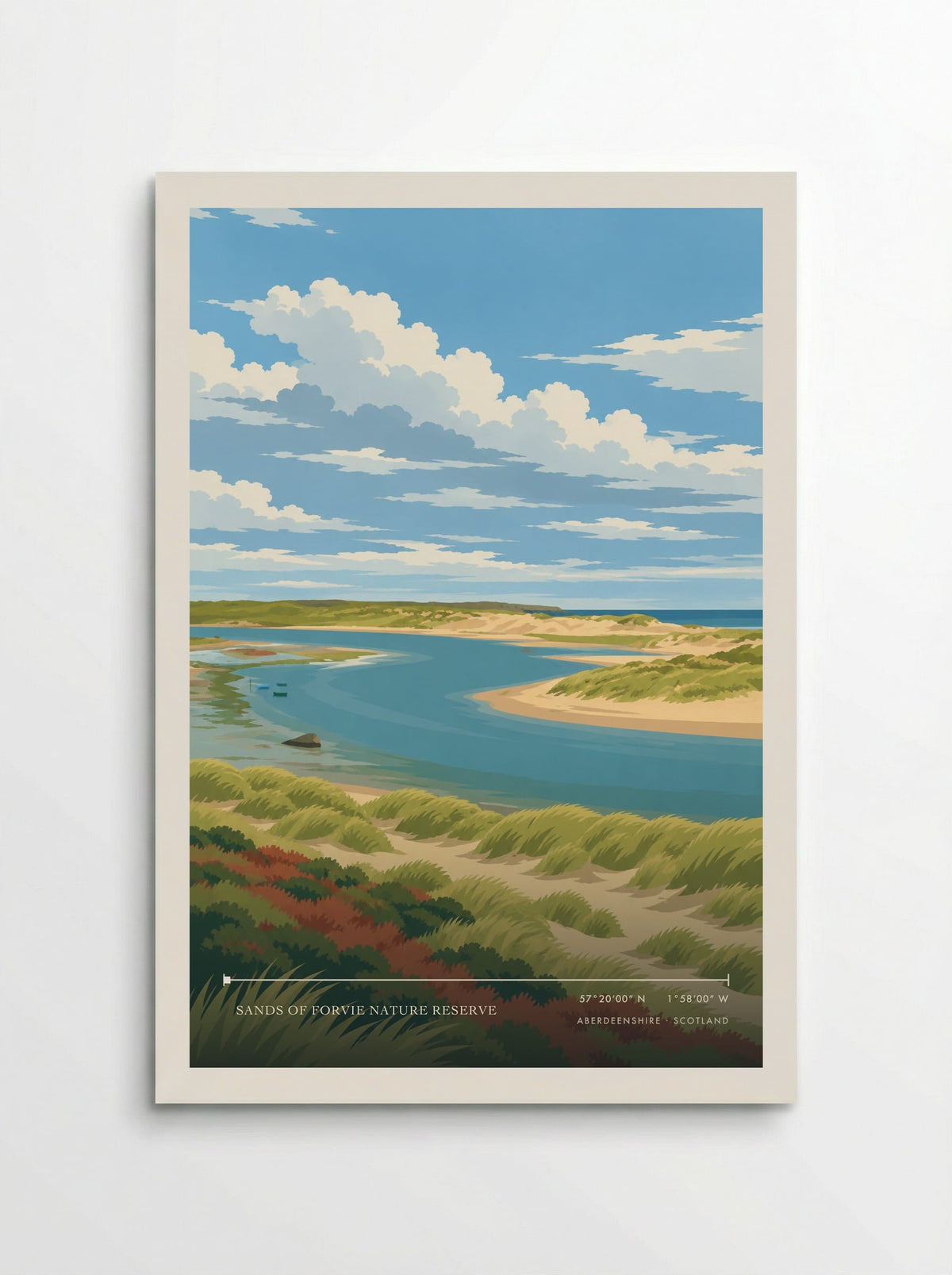 Sands of Forvie Nature Reserve, Aberdeenshire | Travel Poster - Poster