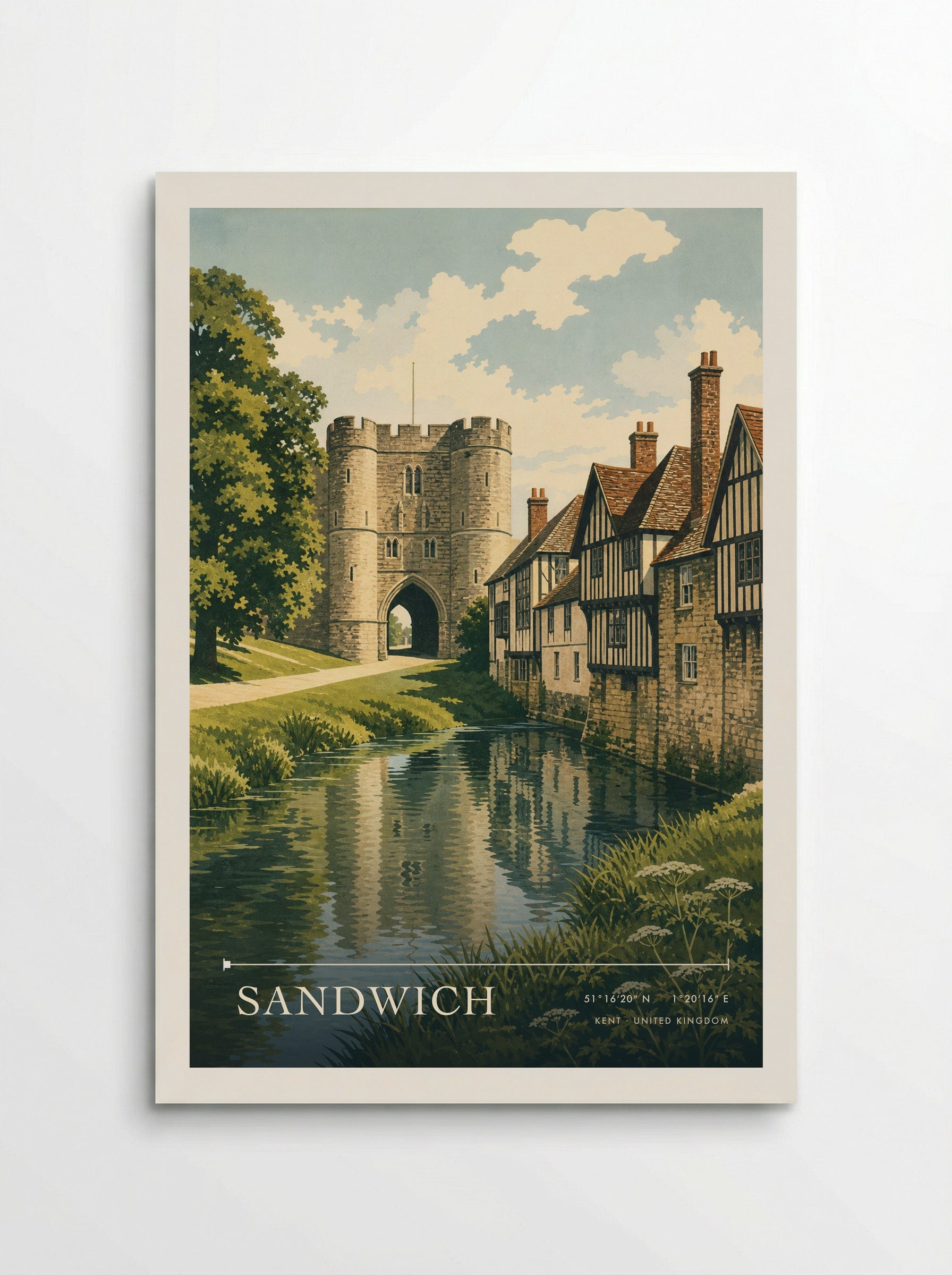 Sandwich Kent United Kingdom Travel Poster - Poster