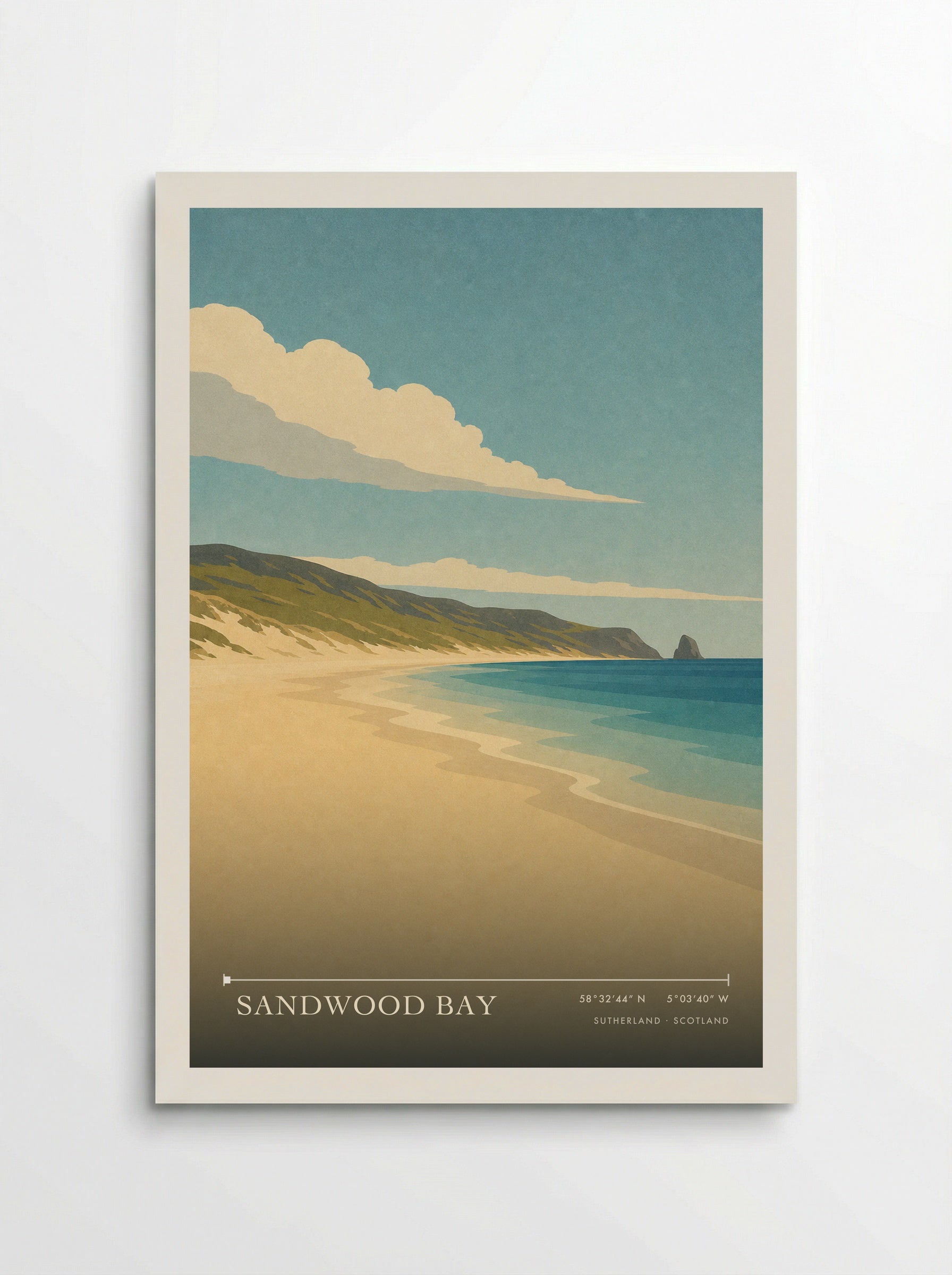 Sandwood Bay Travel Poster Artwork - Poster