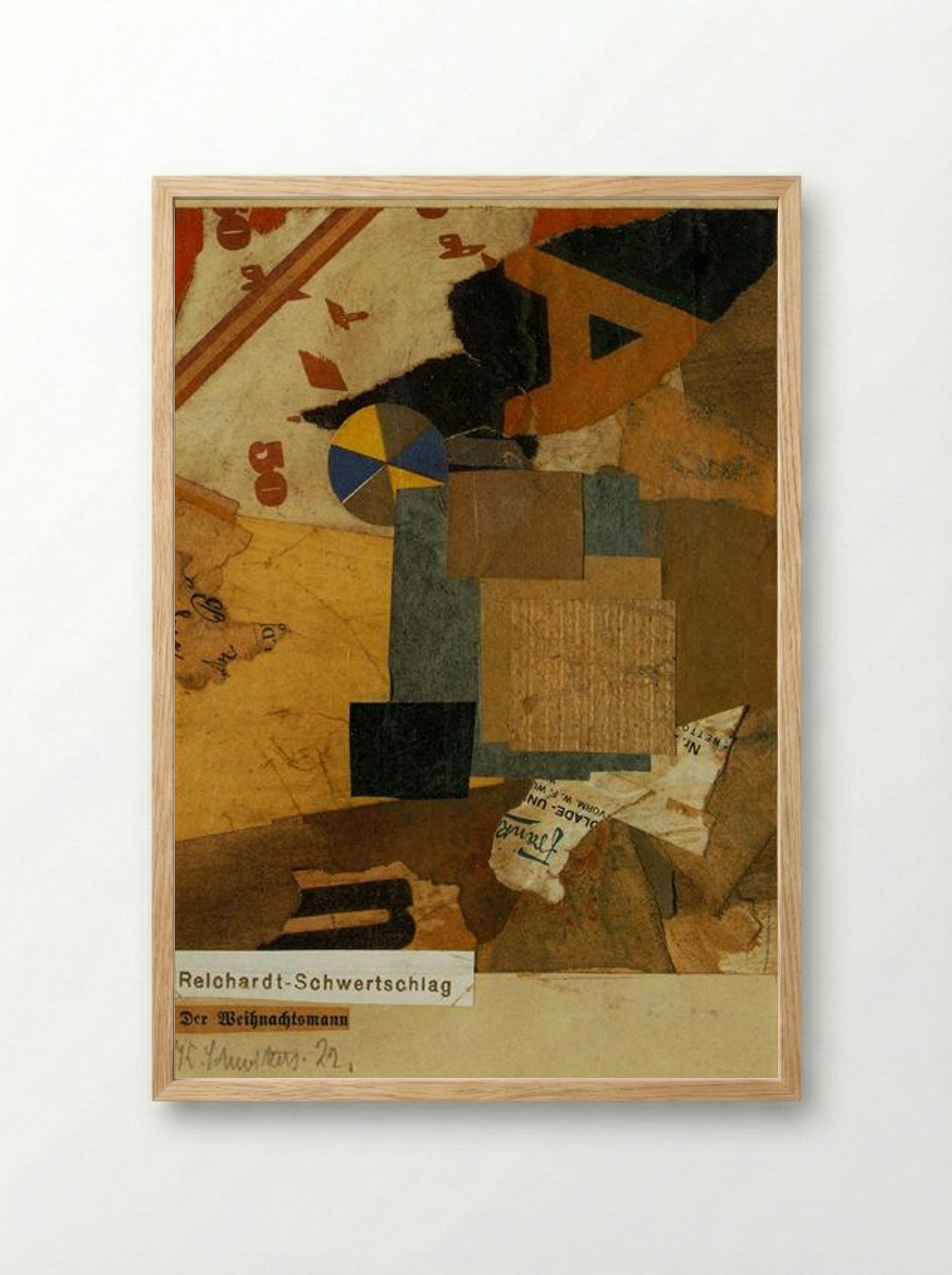 Santa Claus (Der Weihnachtsmann) - Kurt Schwitters - Framed Print Wood