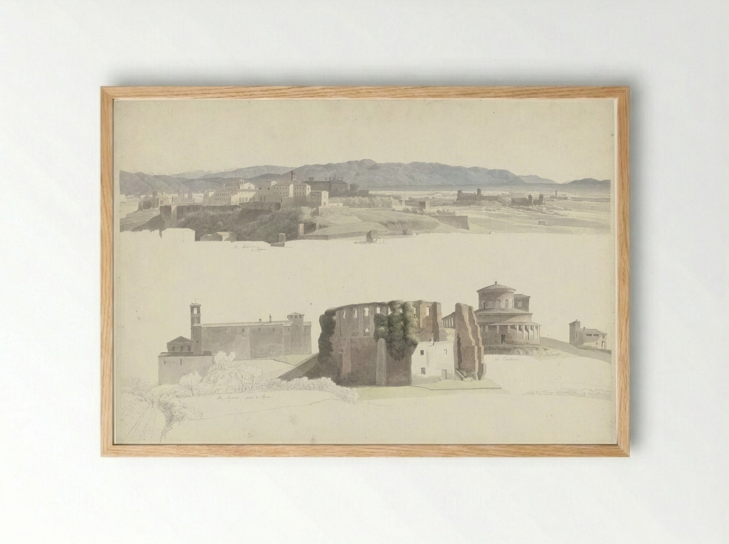 Santa Sabina and Sant’Agnese - Josephus Augustus Knip - Framed Print Wood