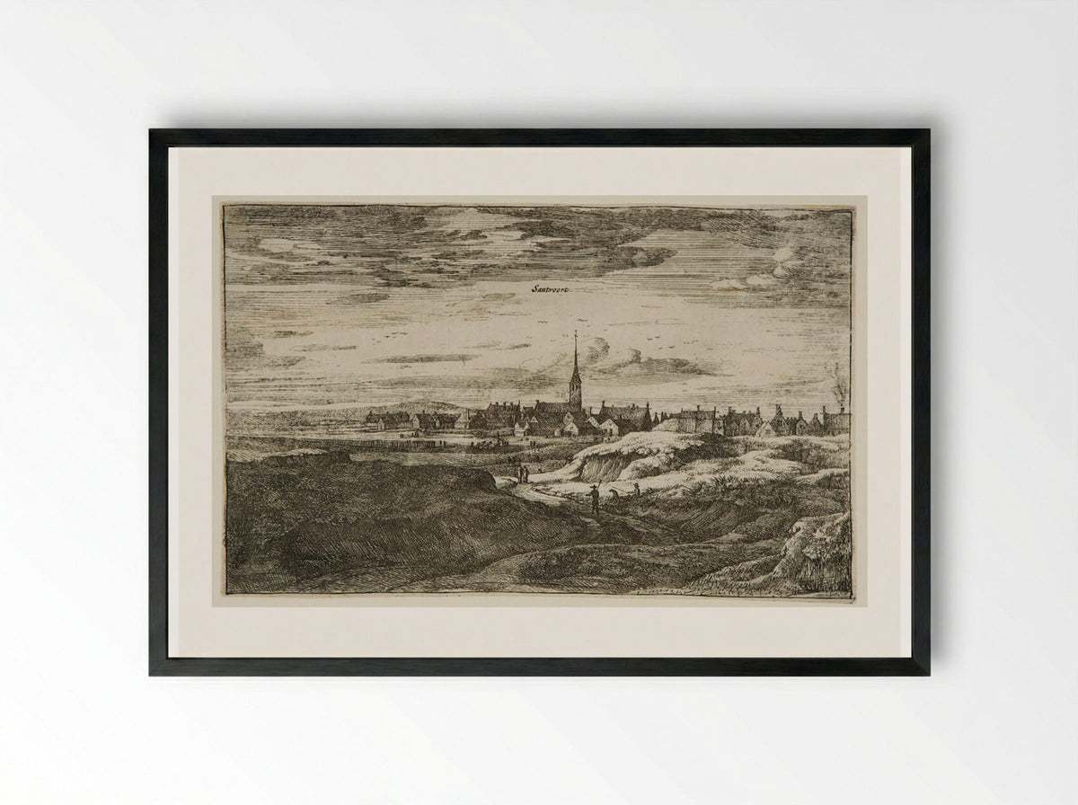 Santvoort - Roelant Roghman - Framed Print Black