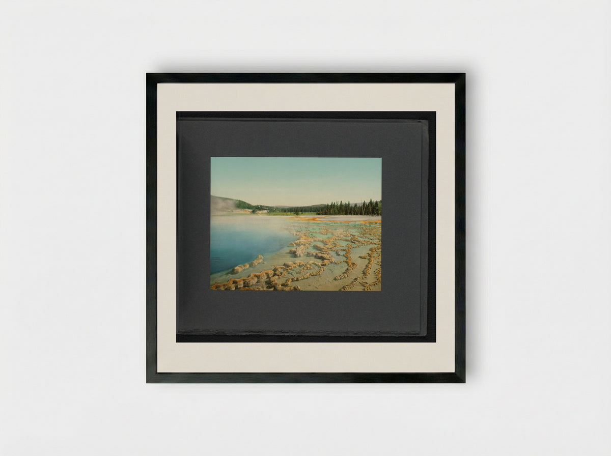 Sapphire Pool, Yellowstone National Park - William Henry Jackson - Framed Print Black