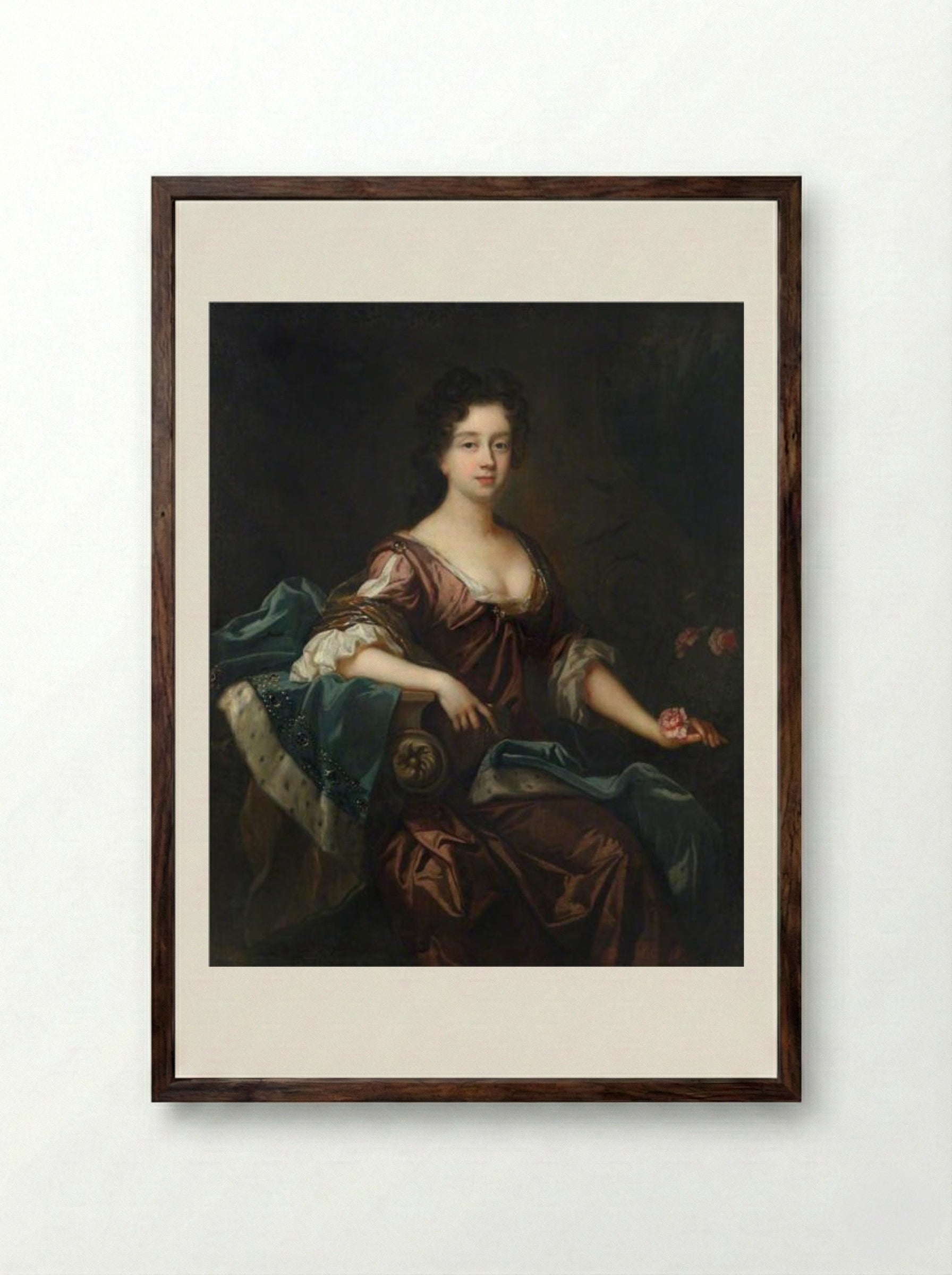 Sarah, Duchess of Marlborough - John Riley - Framed Print Dark Wood