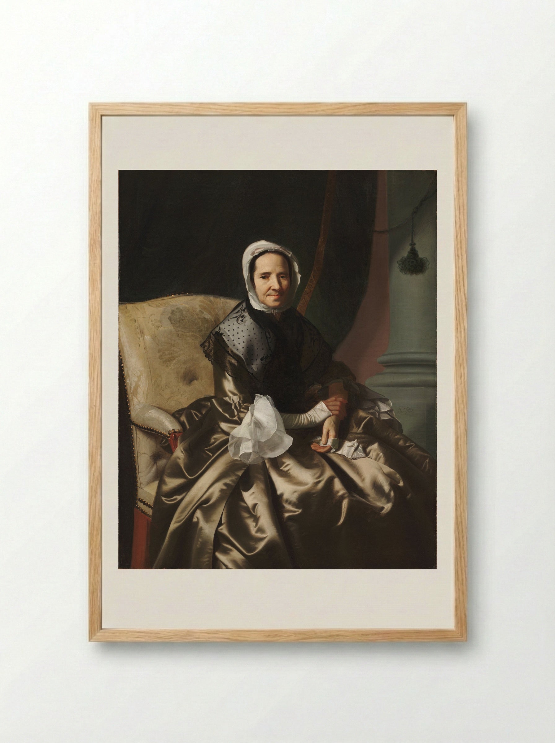 Sarah Morecock Boylston (Mrs. Thomas Boylston) - John Singleton Copley - Framed Print Wood
