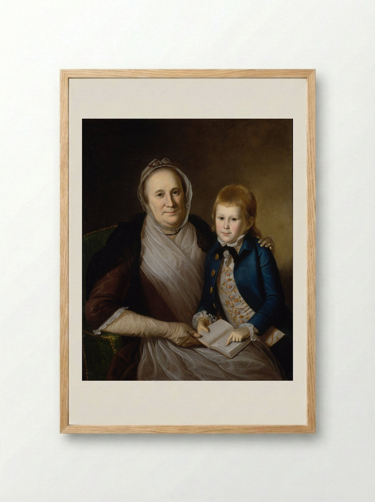 Sarah Smith Logan (Mrs. William Clarke) - James Peale - Framed Print Wood