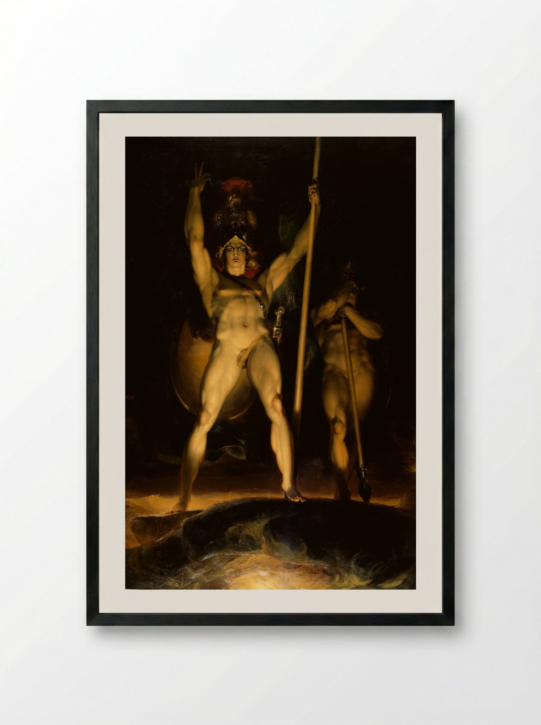 Satan Summoning His Legions - Sir Thomas Lawrence - Framed Print Black