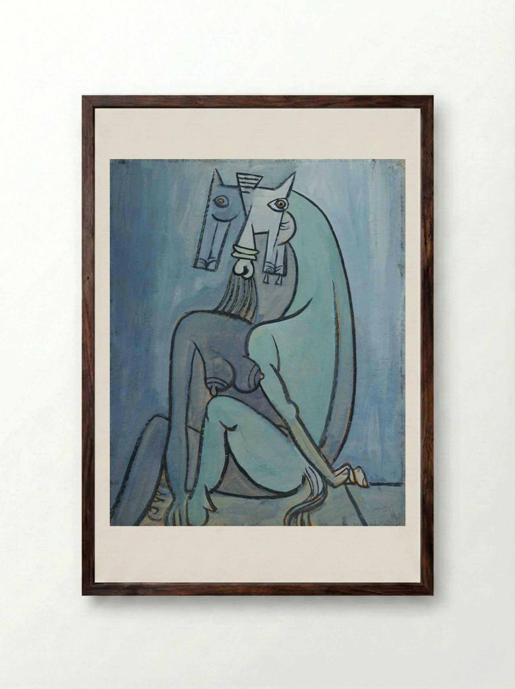 Satan - Wifredo Lam - Framed Print Dark Wood