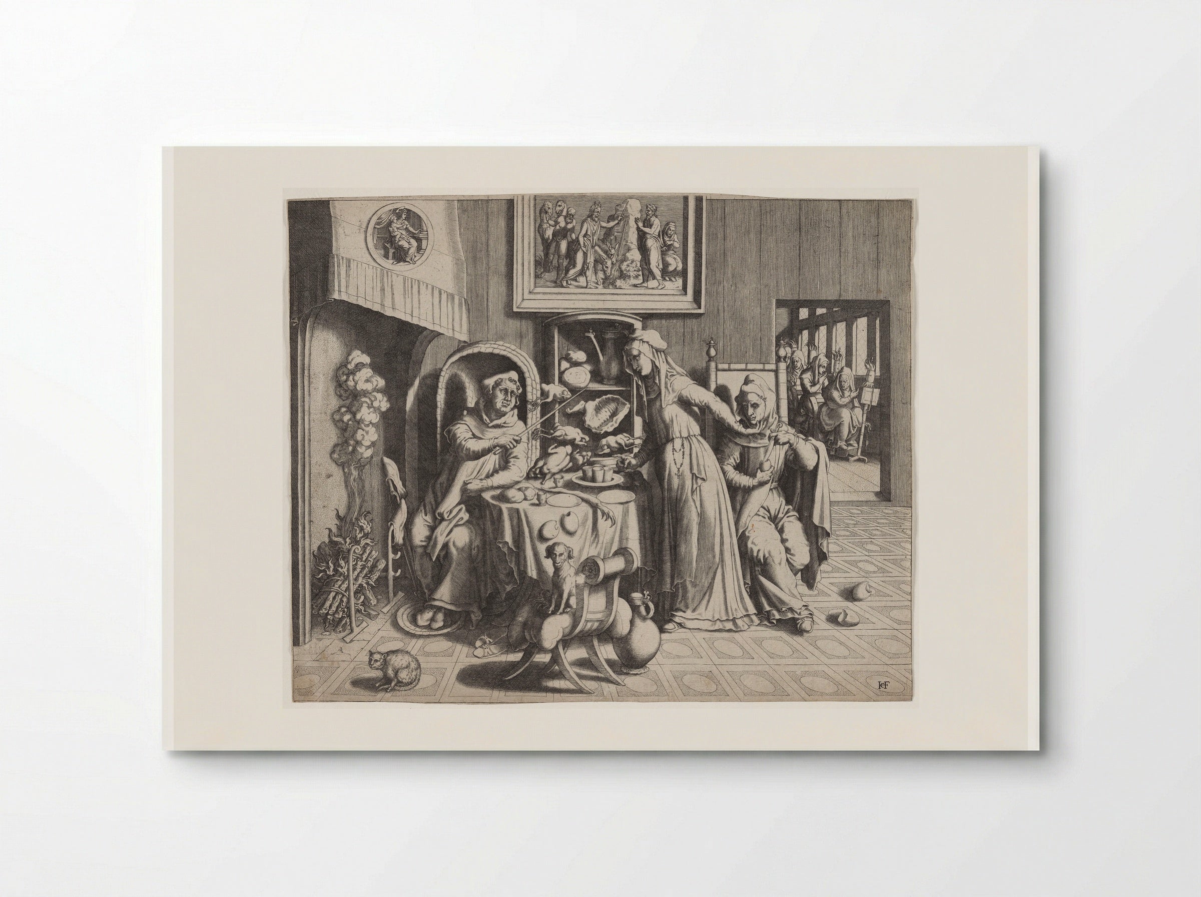 Satire on Clerical Abuse - Hans Collaert the Elder - Poster
