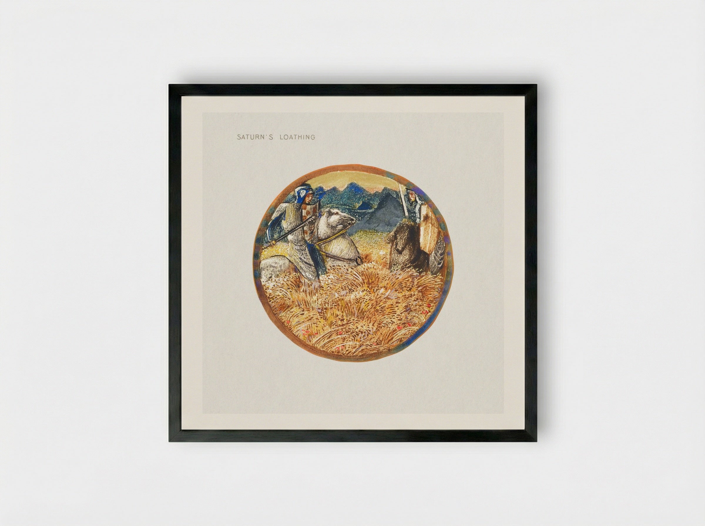 Saturn's Loathing, from The Flower Book - Edward Burne-Jones - Framed Print Black