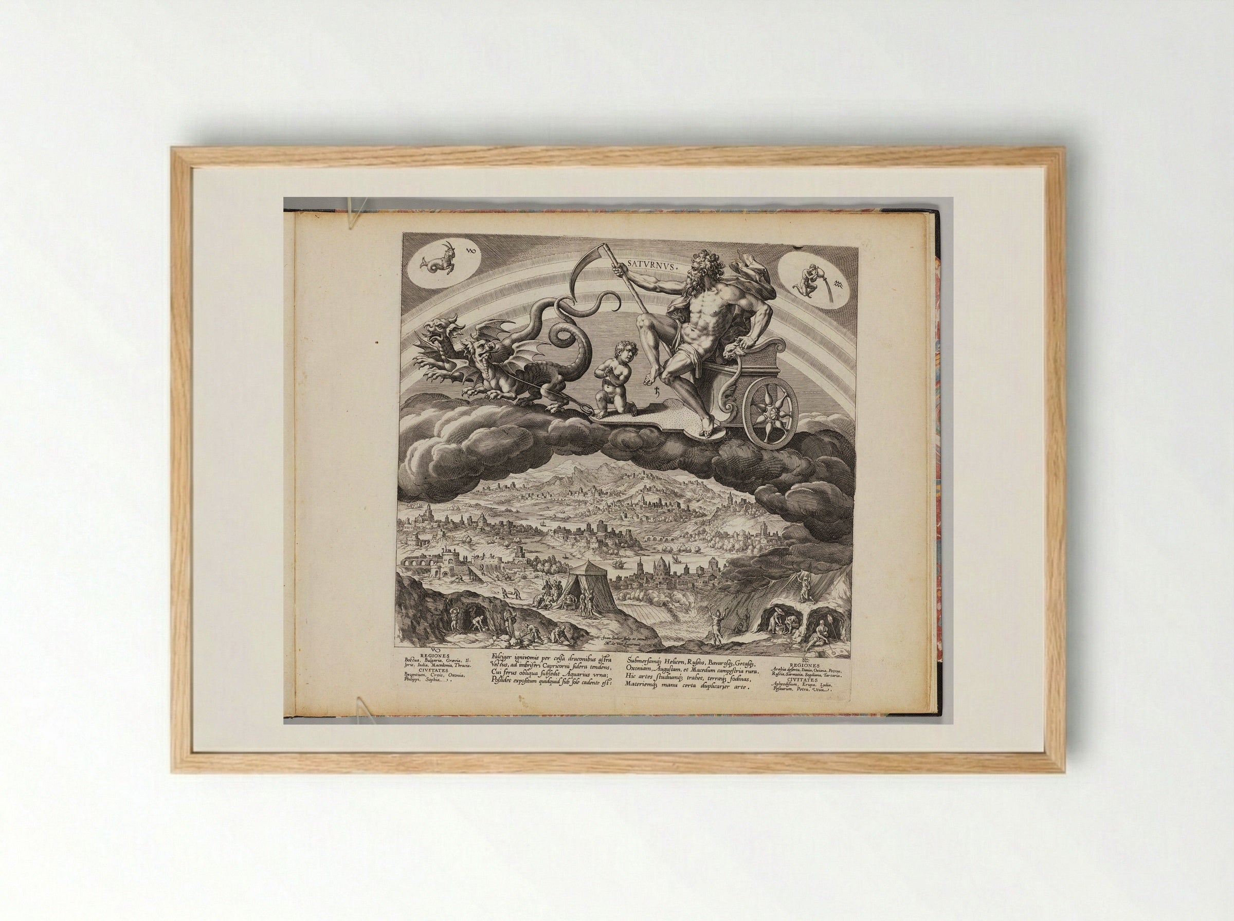 Saturn - Johann Sadeler I - Framed Print Wood