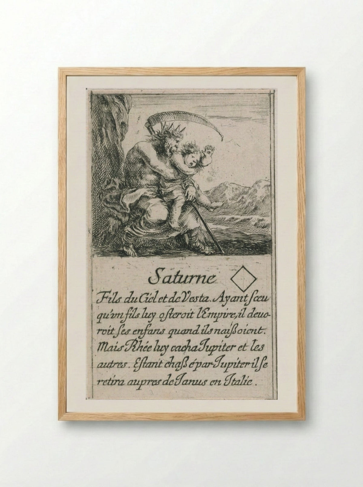 Saturn - Stefano Della Bella - Framed Print Wood