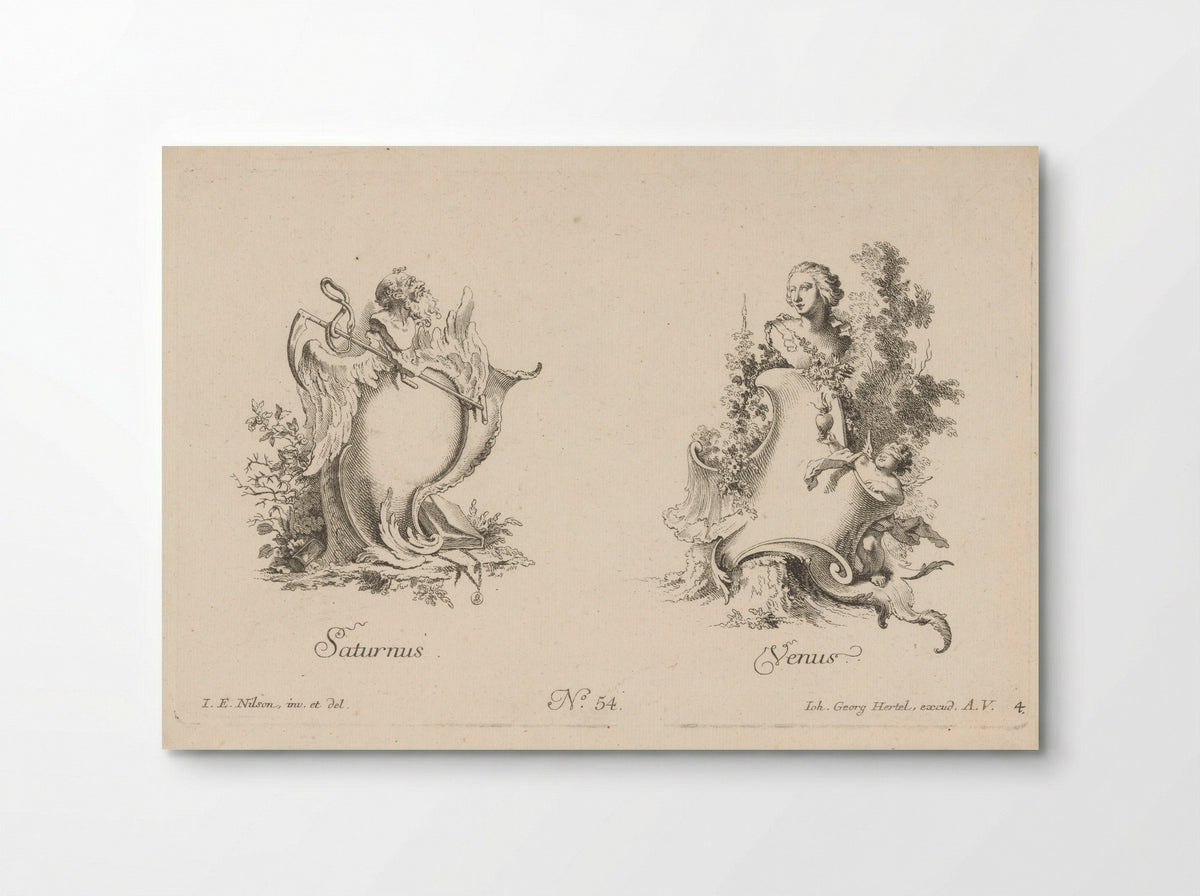 Saturnus en Venus - Jakob Wangner - Poster