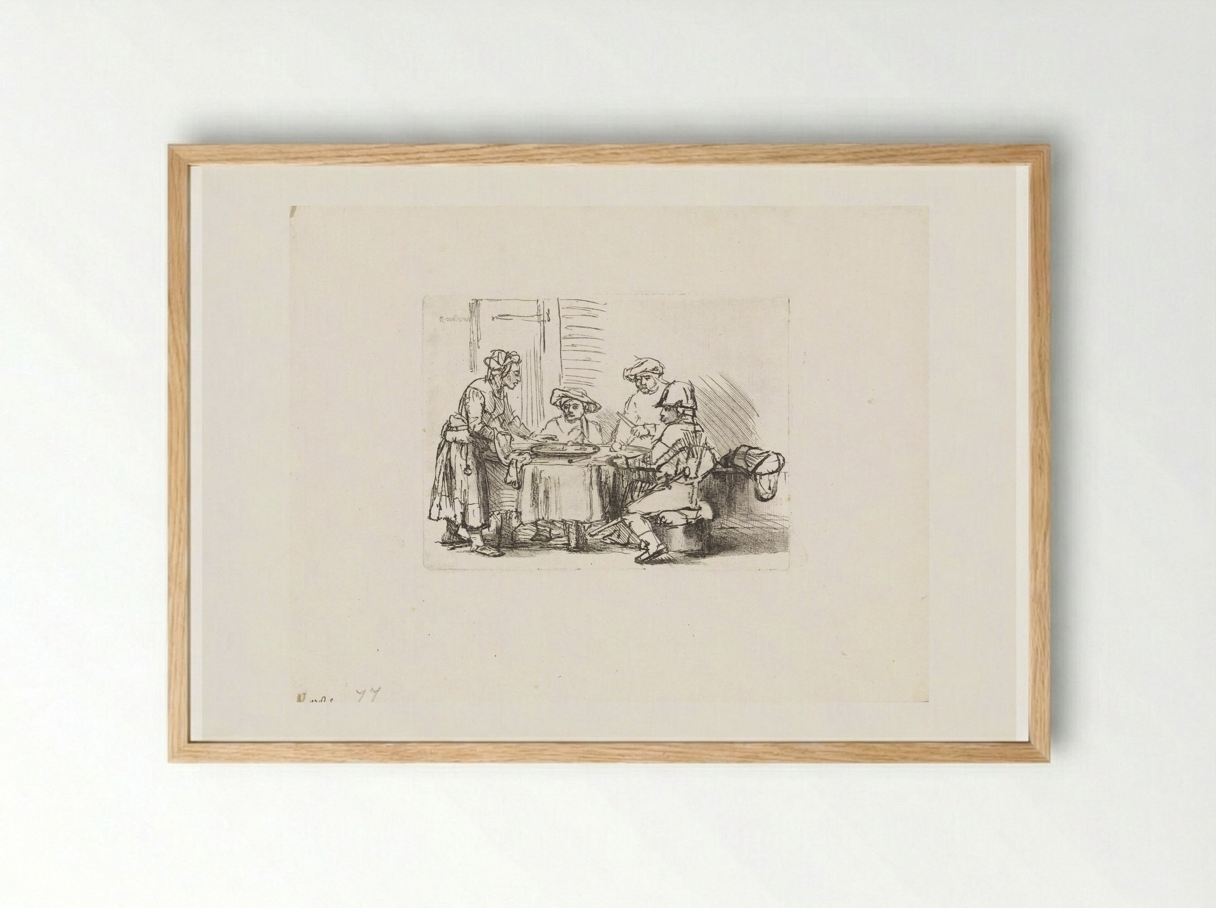 Saul and the Witch of Endor - Matthijs Pool - Framed Print Wood